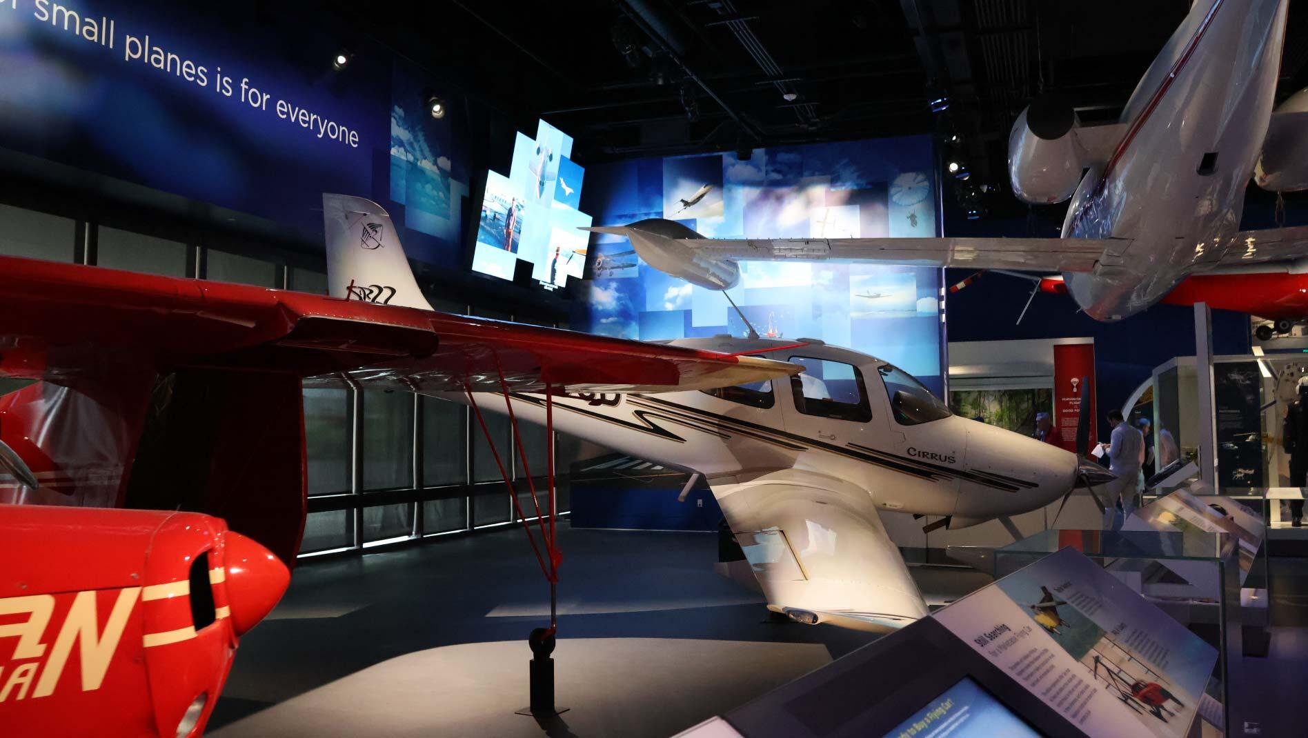 A plane exhibit in the National Air and Space Museum