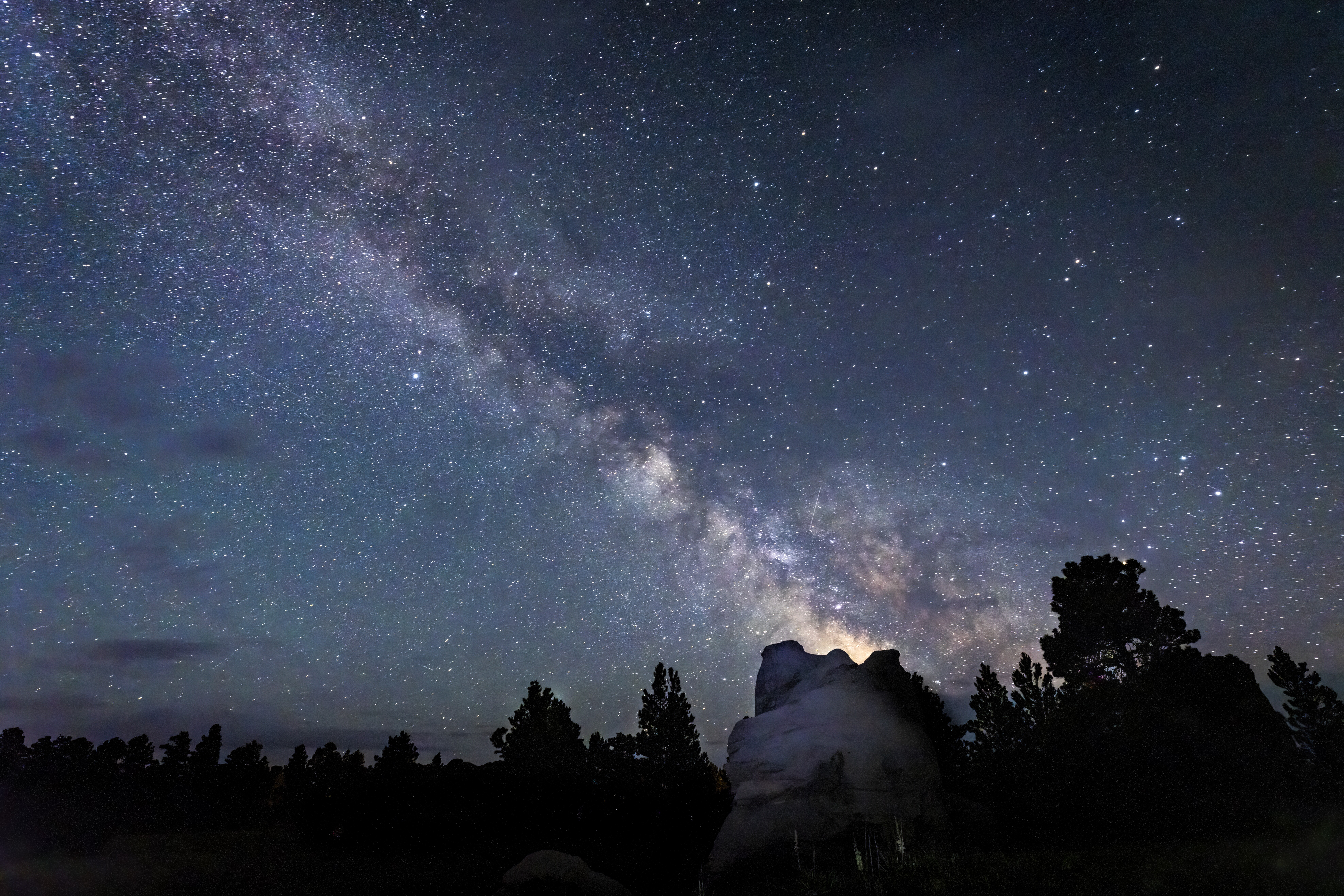 Starry sky in Medicine Rocks State Park