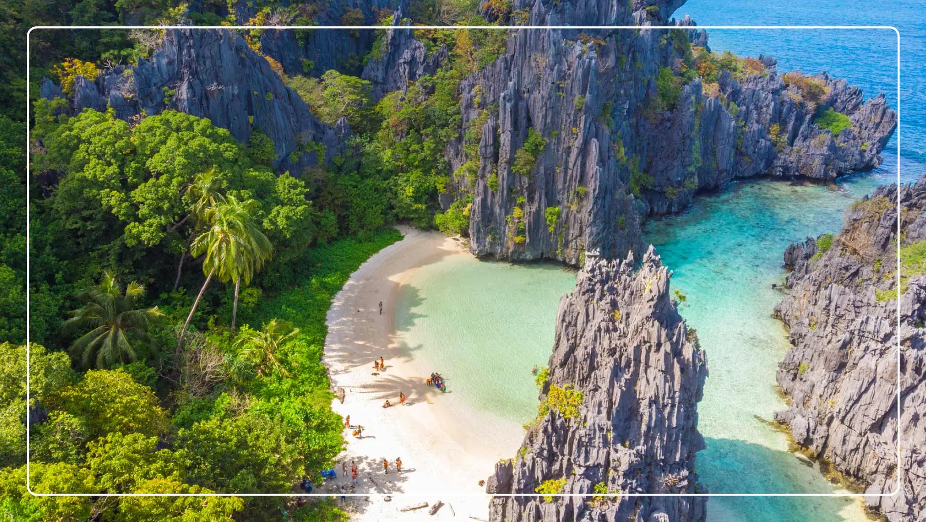 Arial view of Palawan island