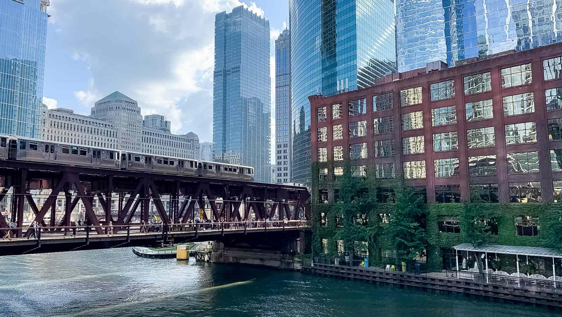 The Chicago Riverwalk, a popular thing to do in Chicago.