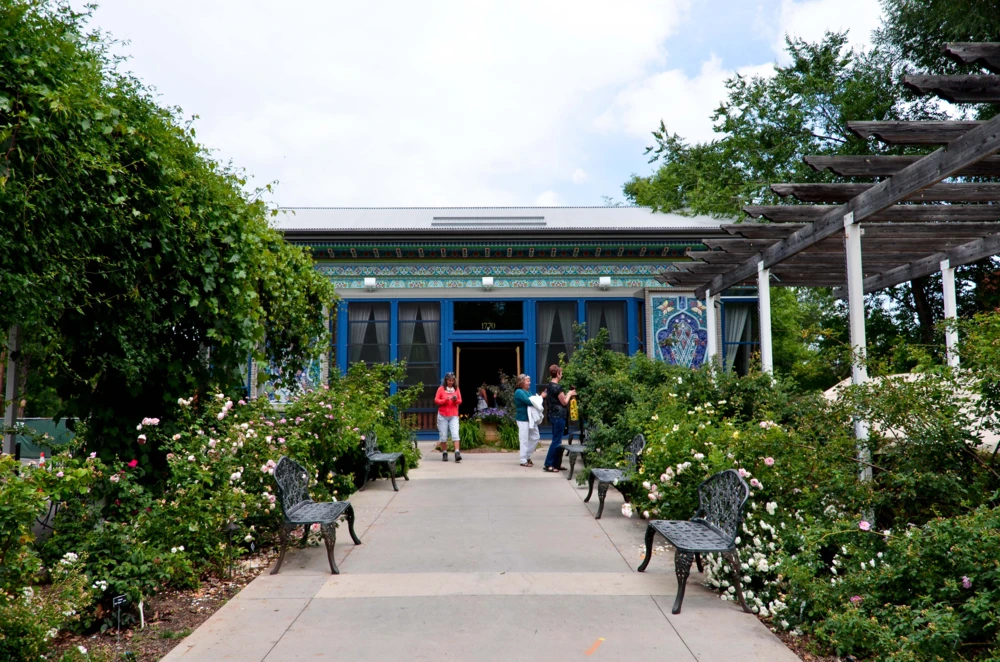 Entrance to the Boulder Dushanbe Teahouse in Colorado