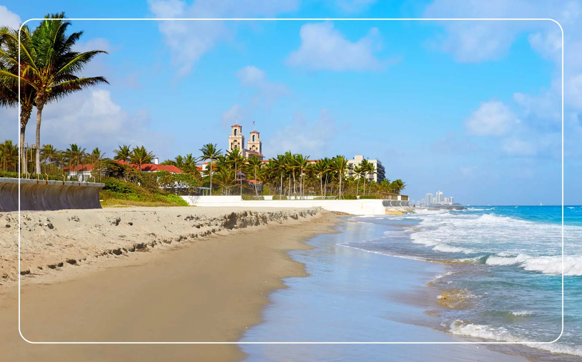 The coastline of Palm Beach.