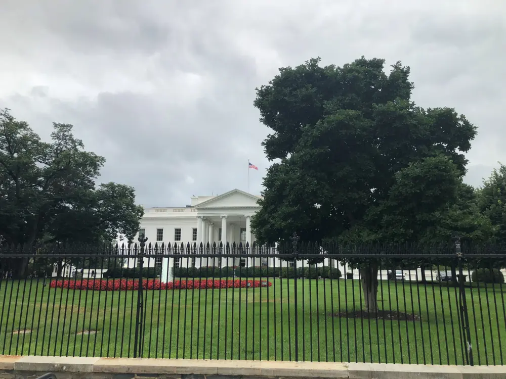 The White House, the home and office of the president, is at 1600 Pennsylvania Ave.