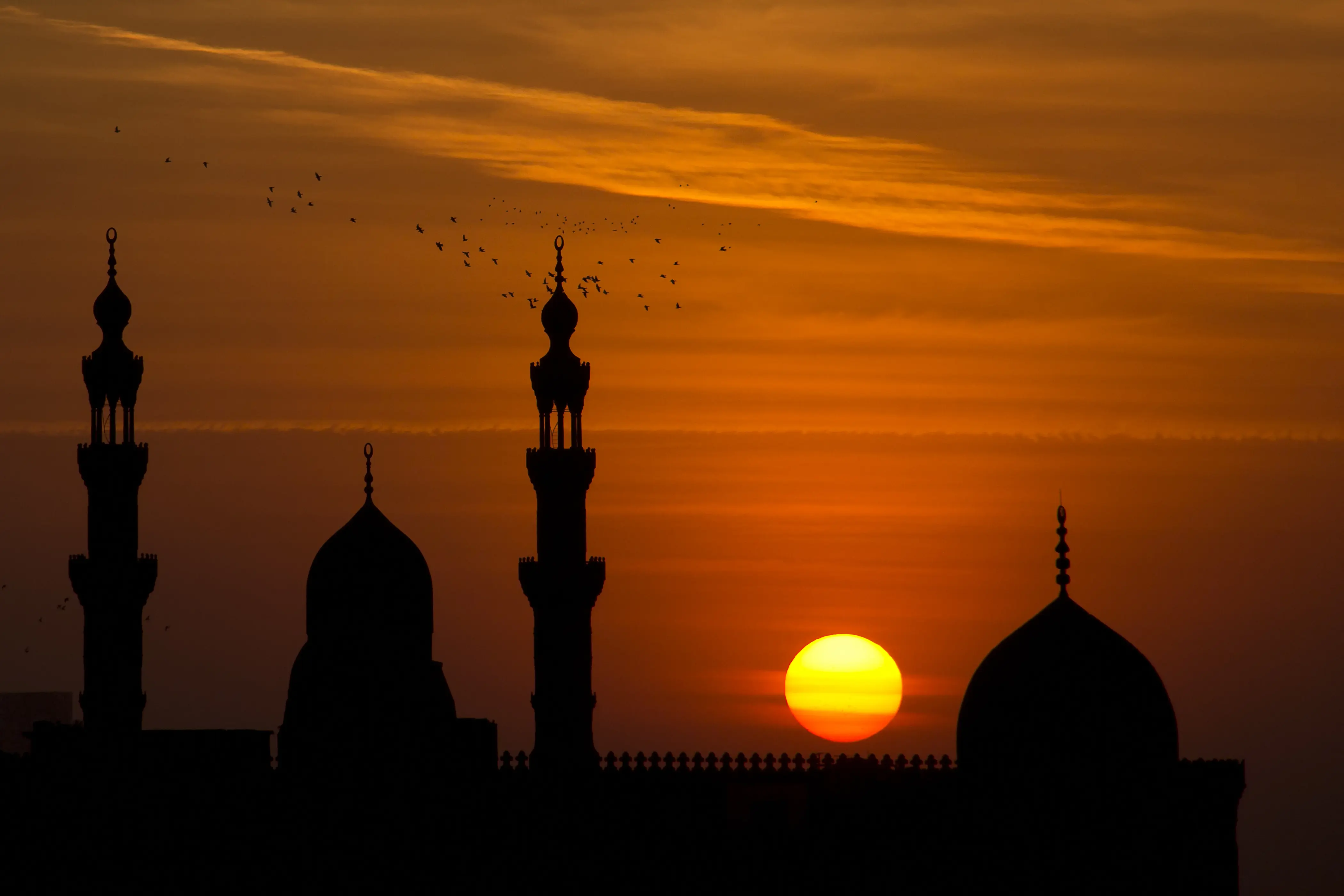 Photo of a sunset in Cairo, Egypt