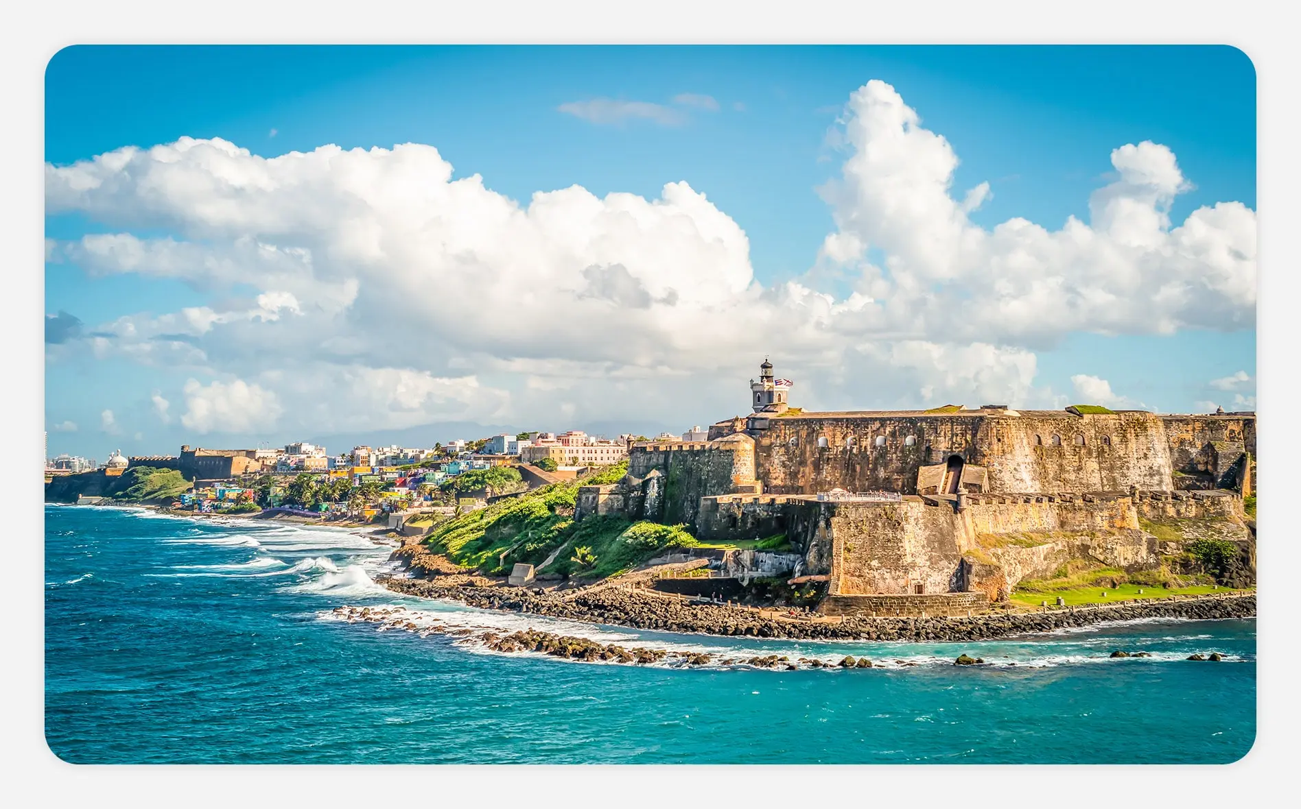 The coastline of Puerto Rico.