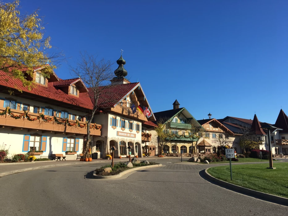 Exterior of the Bavarian Inn Lodge in Frankenmuth, Michigan.