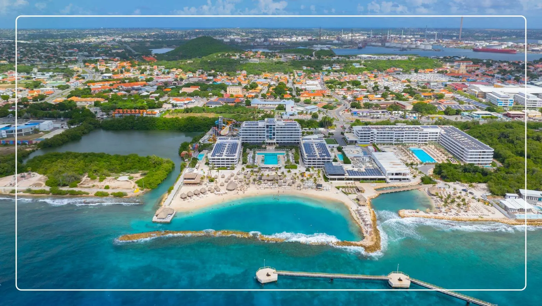 An aerial view of the Mangrove Beach Corendon Resort.