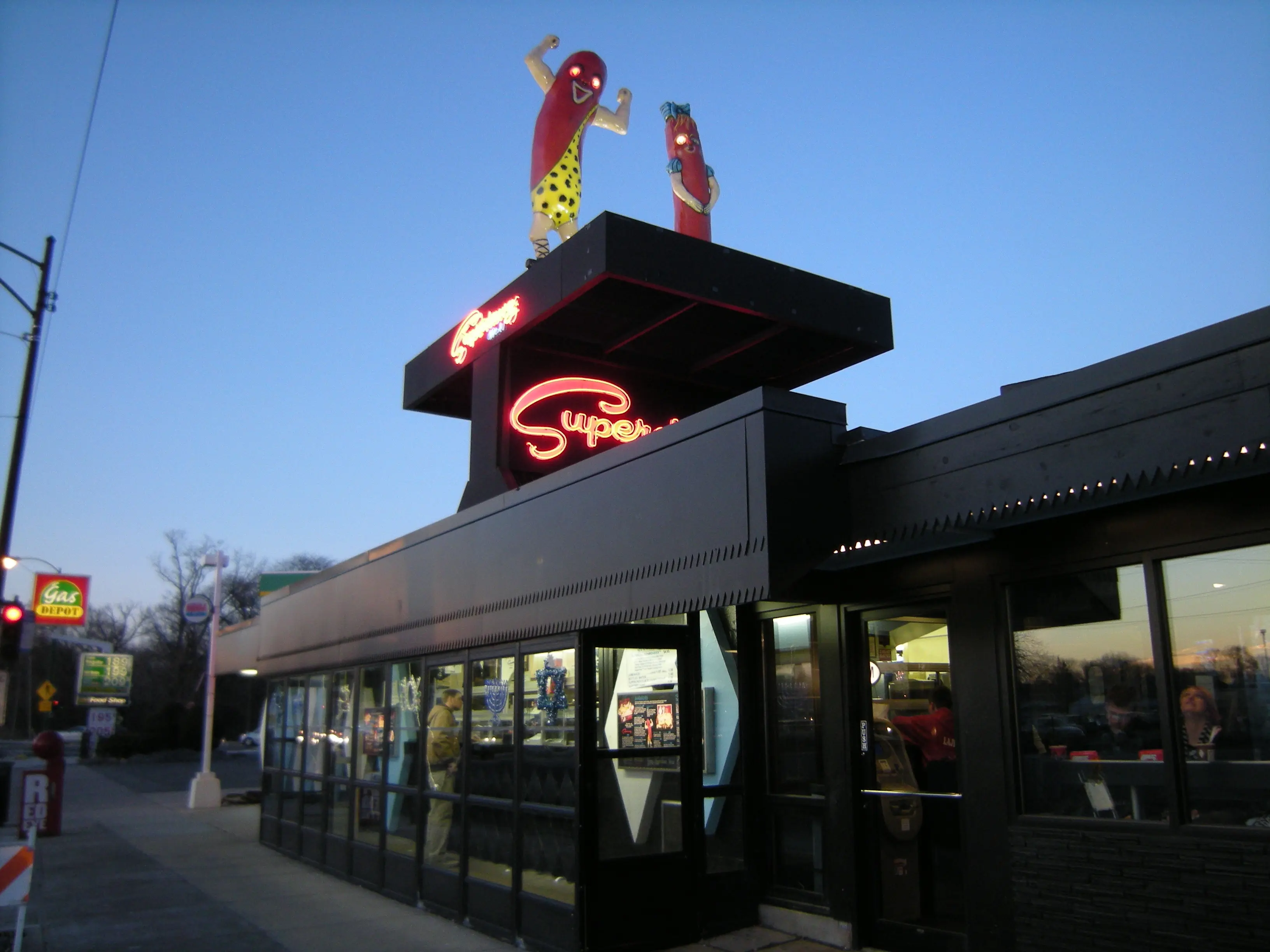 Image of Superdawg restaurant in Chicago, Illinois.