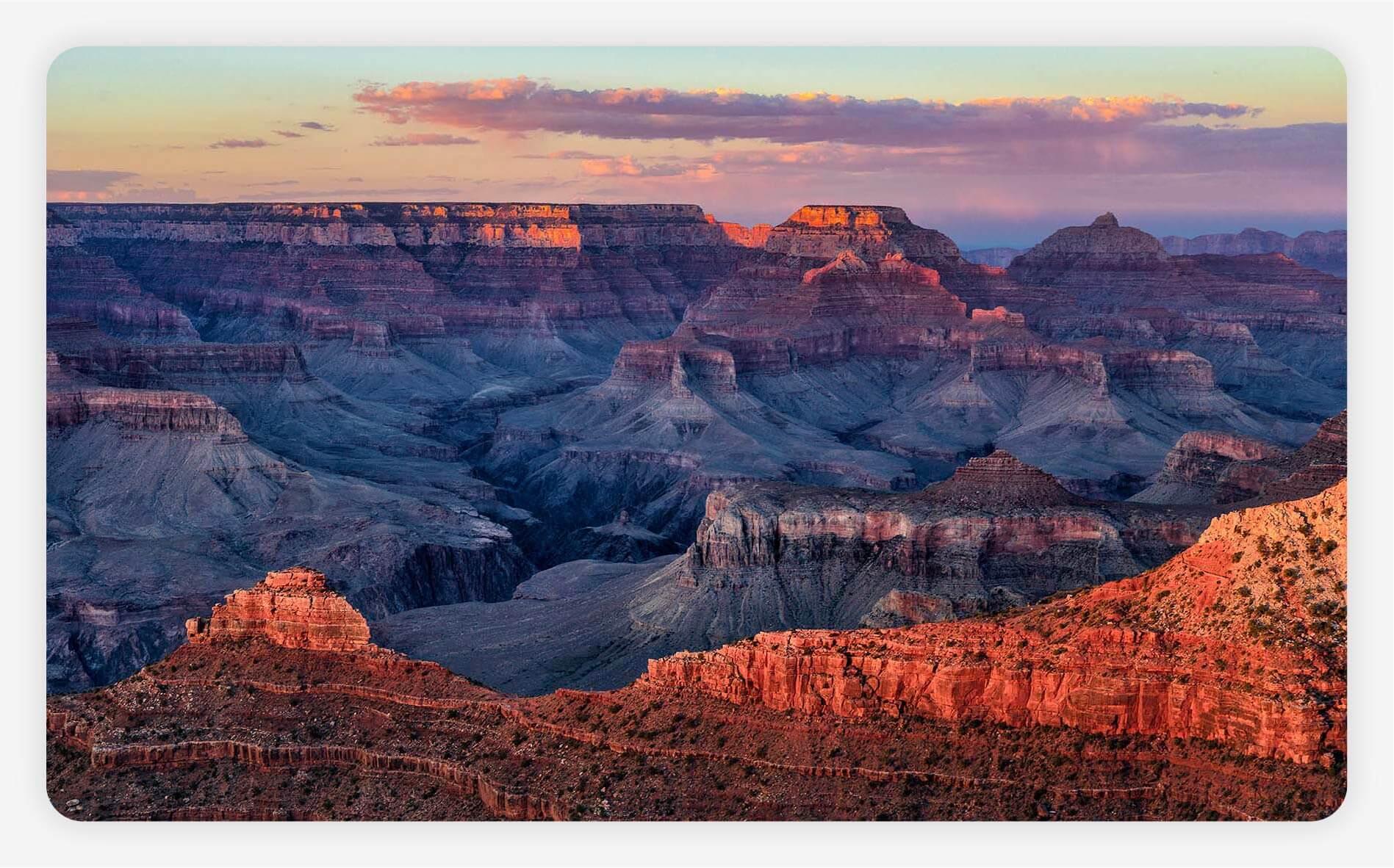 View of the South Rim of the Grand Canyon.