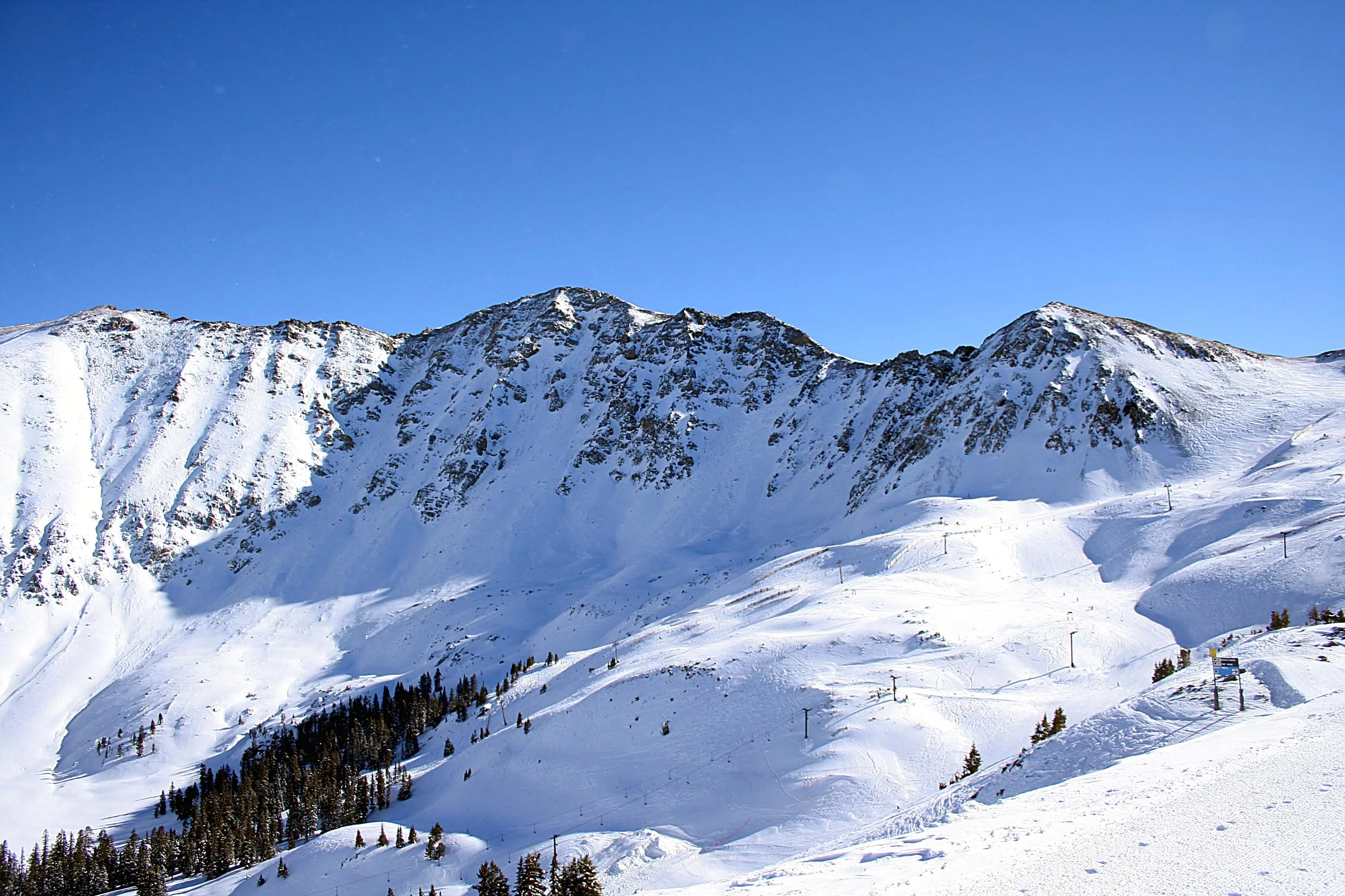Image of Arapahoe Basin's East Wall (Lenawee Mountain, with Southwest Lenawee at center).