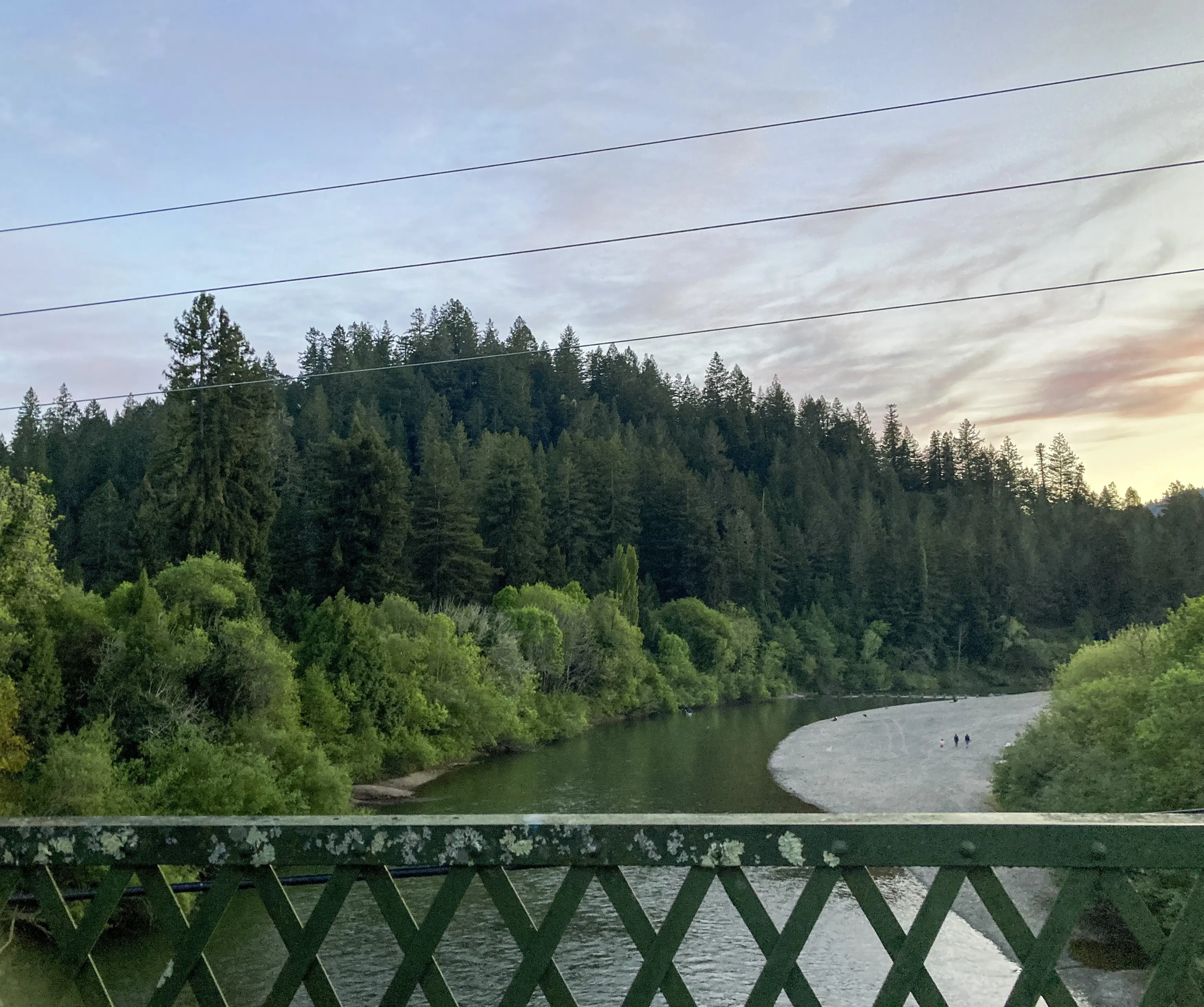 Image of the view of the Russian River in Guerneville, California.