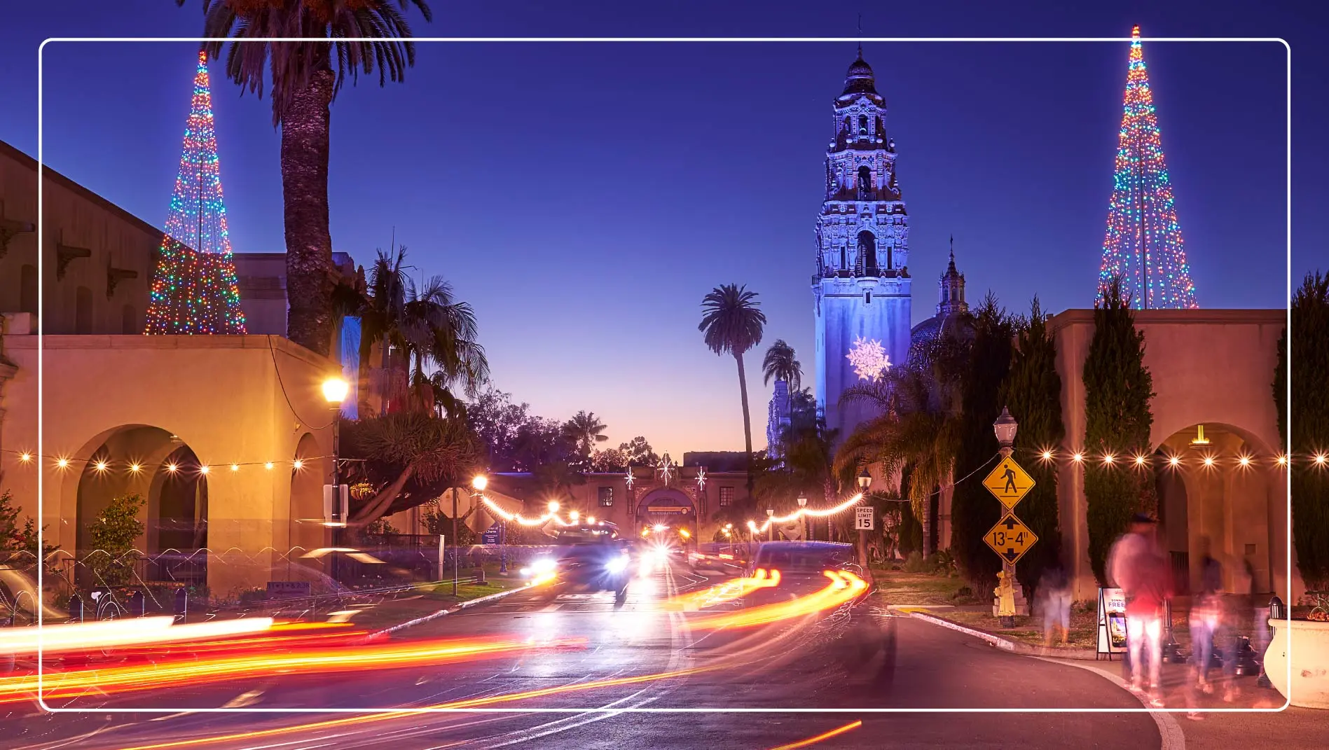 Balboa Park during December Nights annual event.