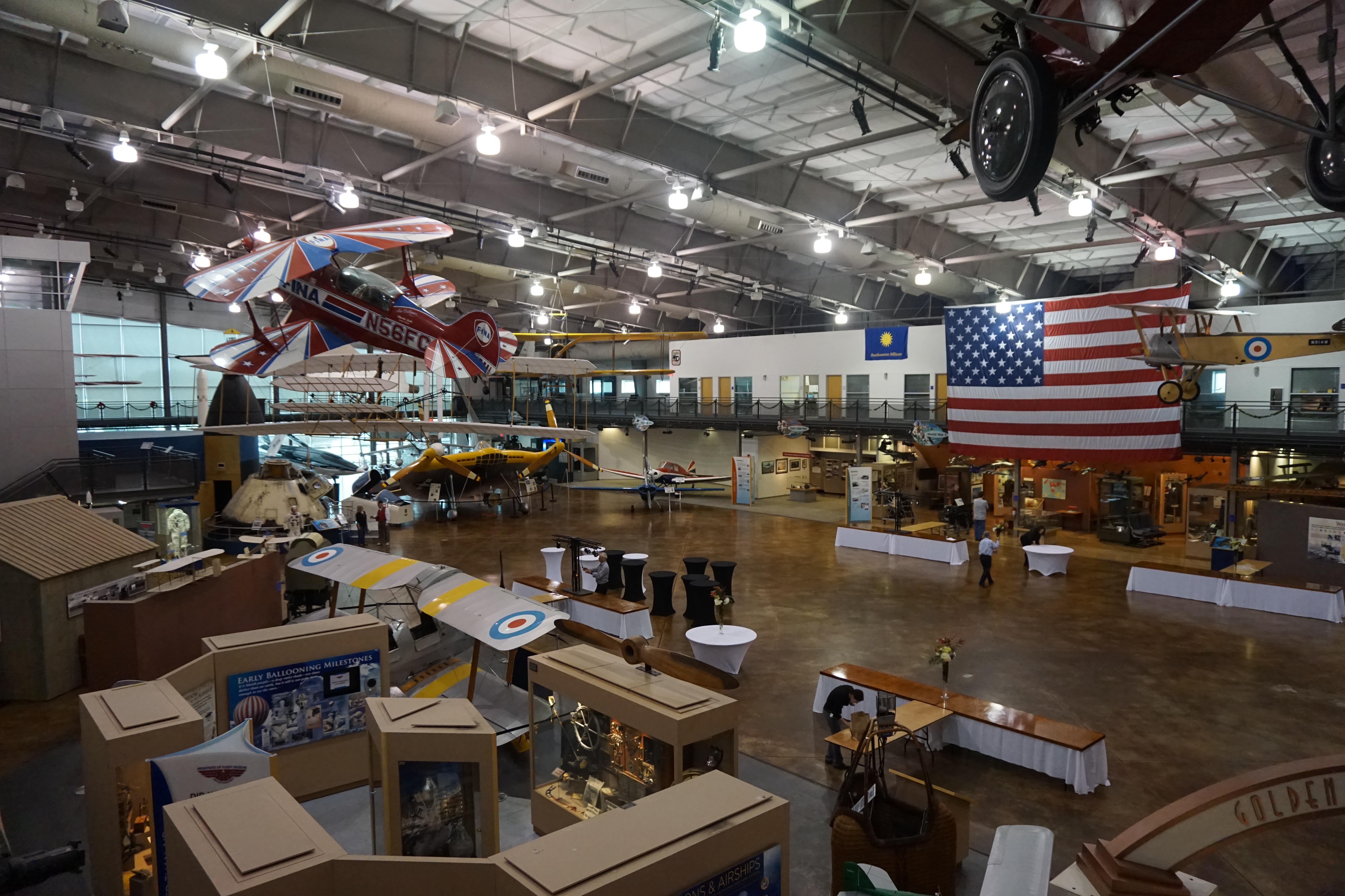 Interior picture of the Frontiers of Flight Museum