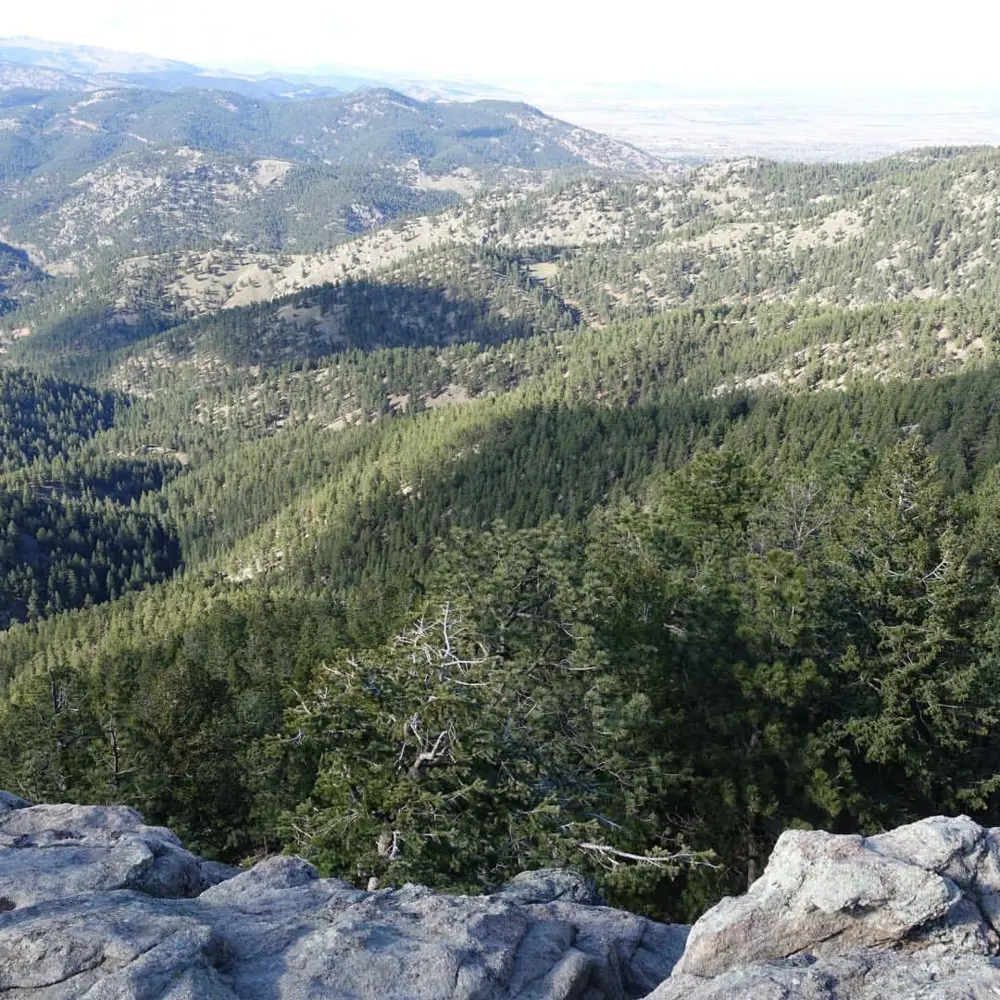 Lost Gulch Overlook on Flagstaff Mountain in Boulder Mountain Park in Colorado