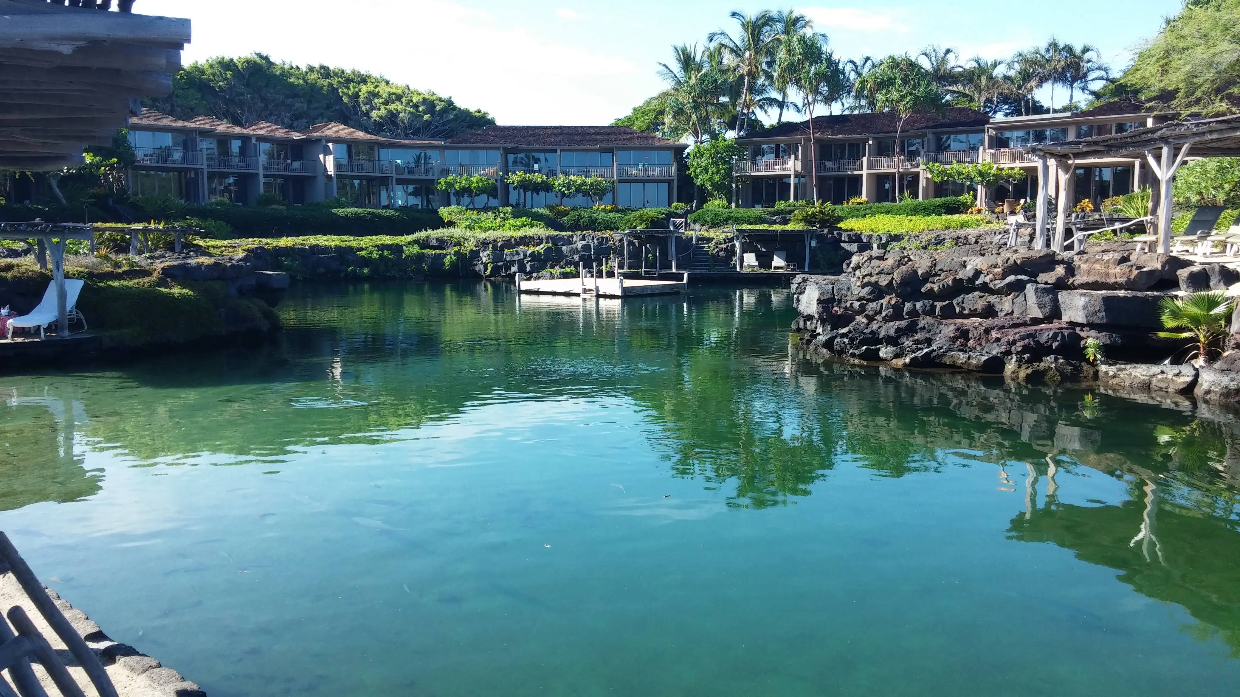 Image of the pond on the grounds of the Four Seasons Resort Hualalai.