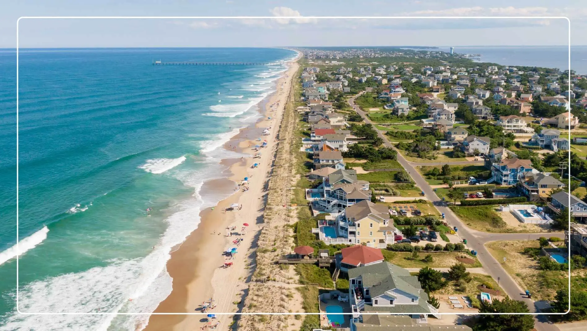 An aerial view of the Outer Banks, North Carolina.