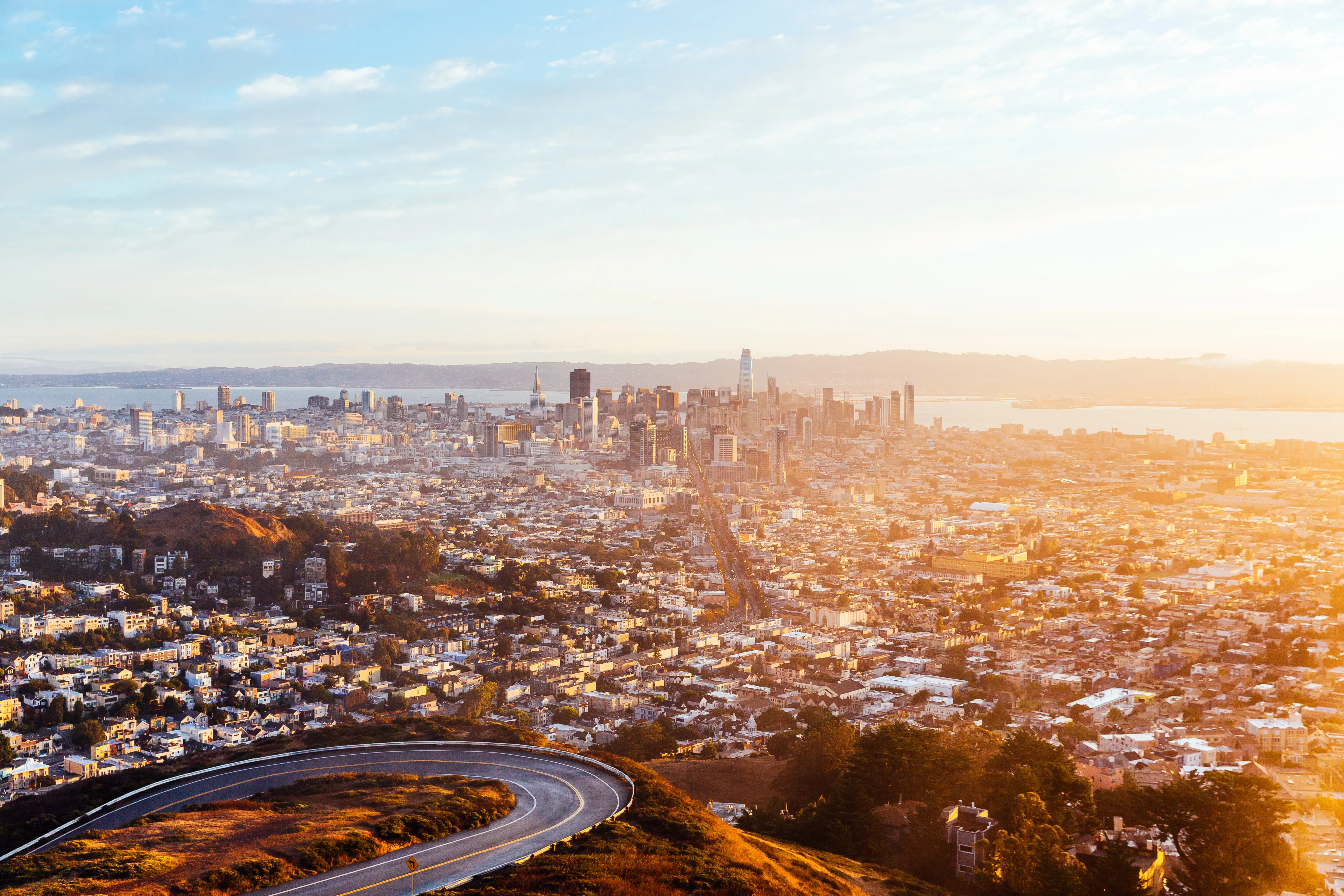 The view of San Francisco from Twin Peaks.