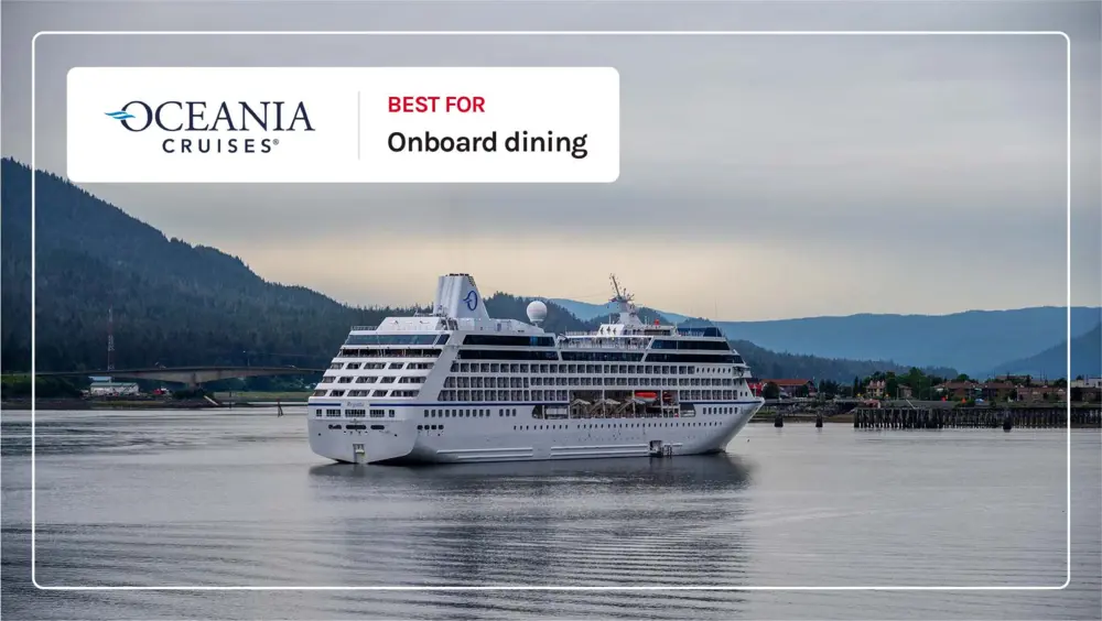 Oceania Cruises ship docking in Juneau