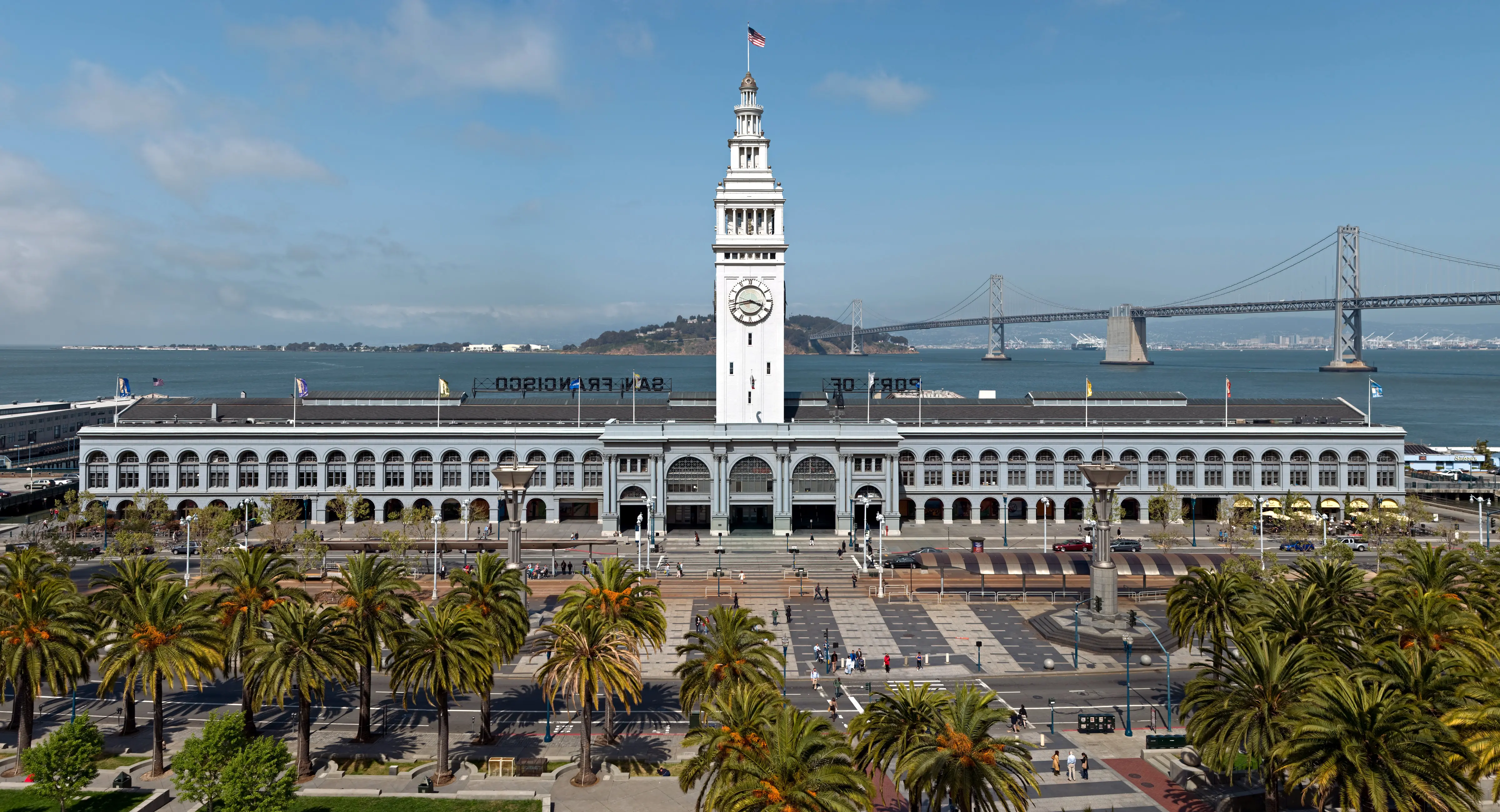 Exterior image of the San Francisco Ferry Building in California.