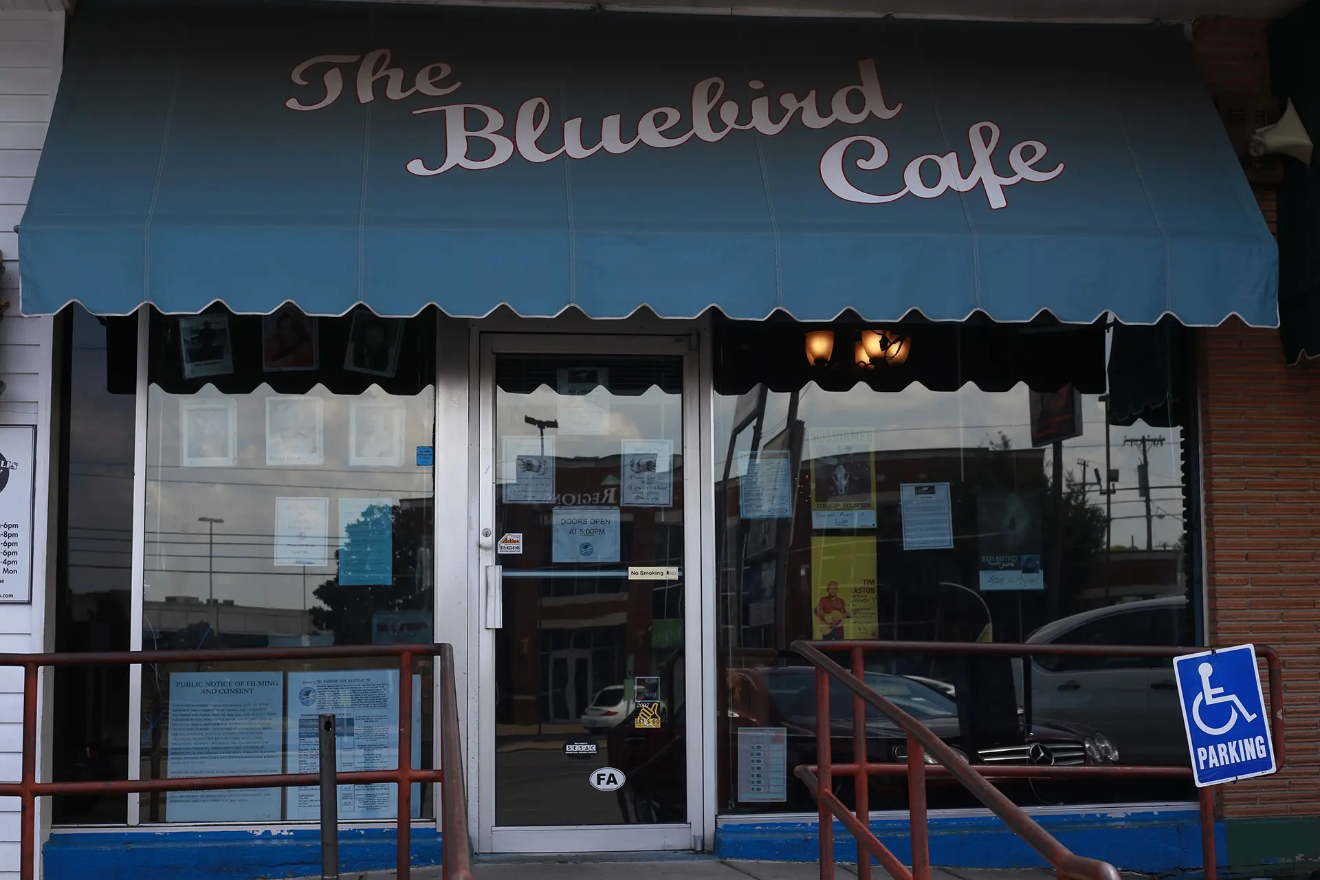 Exterior of The Bluebird Cafe in Nashville, Tennessee