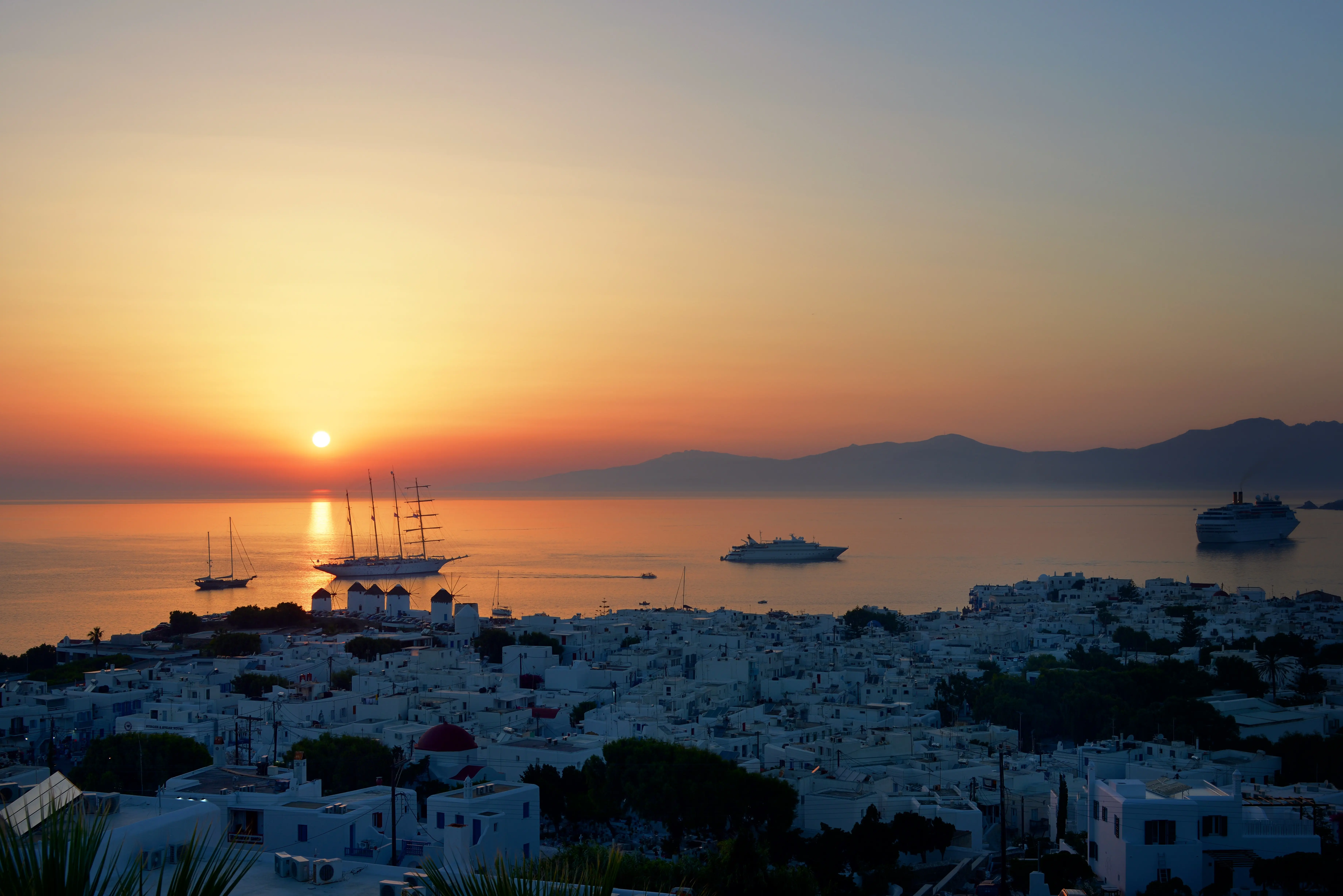 Photo of a Mykonos Sunset in Greece