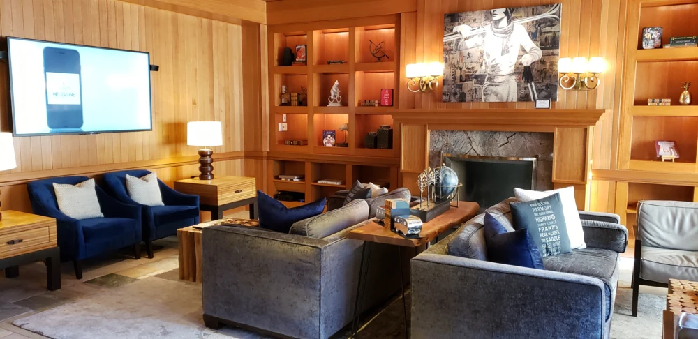 Gorgeous lobby and art at the Four Seasons Resort in Whistler, BC