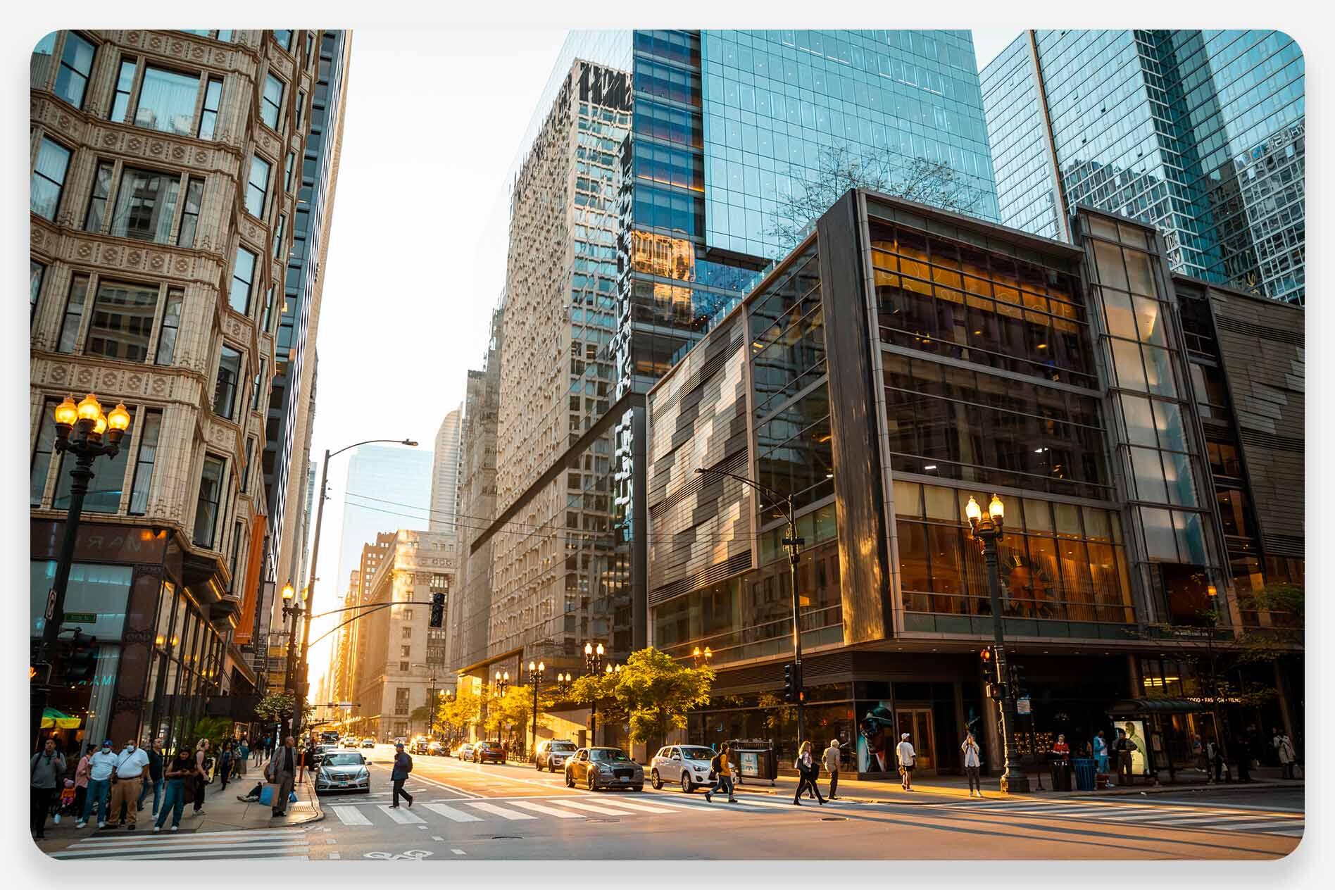 13 Mile Stretch on Michigan Ave. from Chicago River to Oak Street