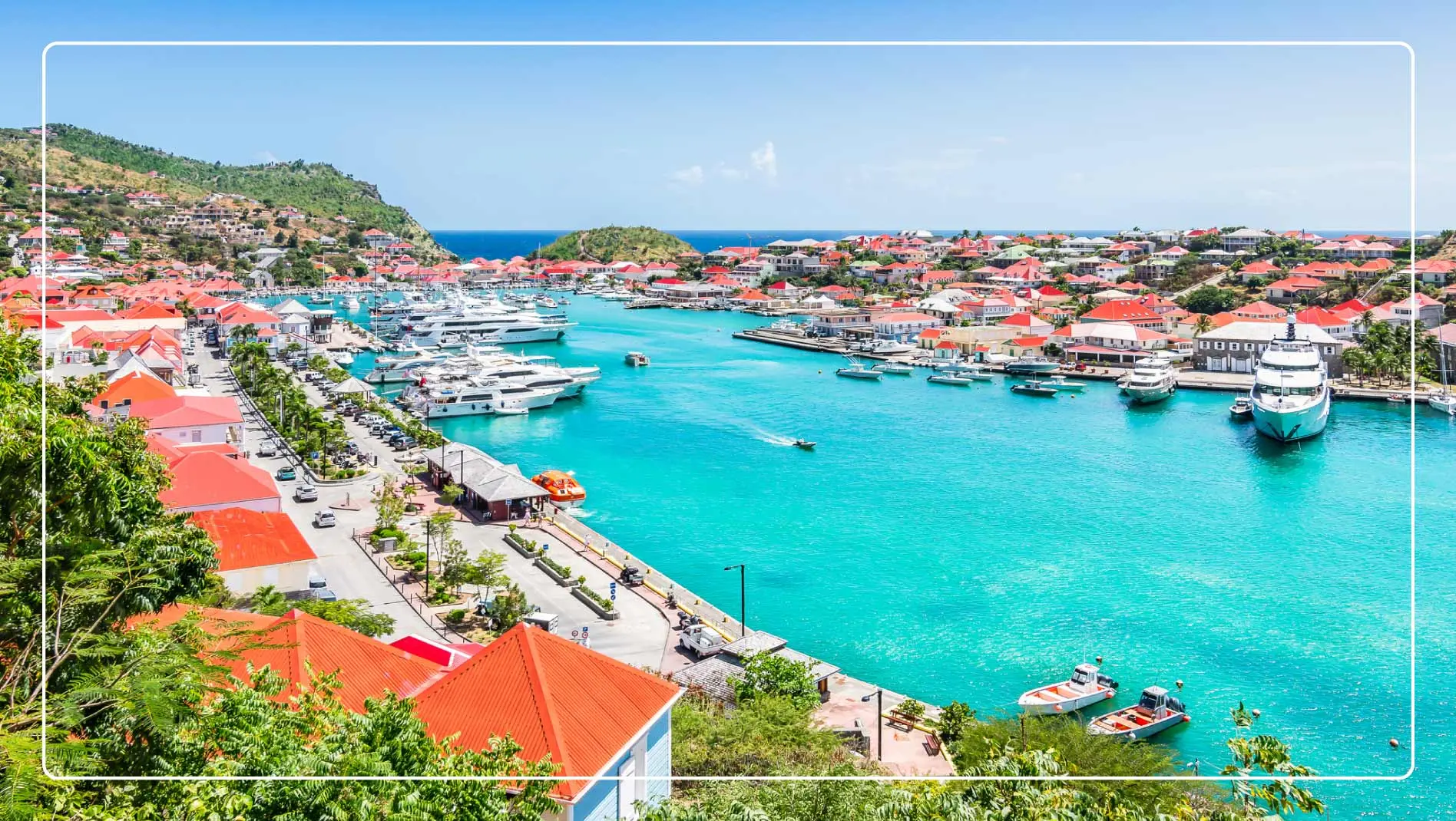 Arial view of St. Barts