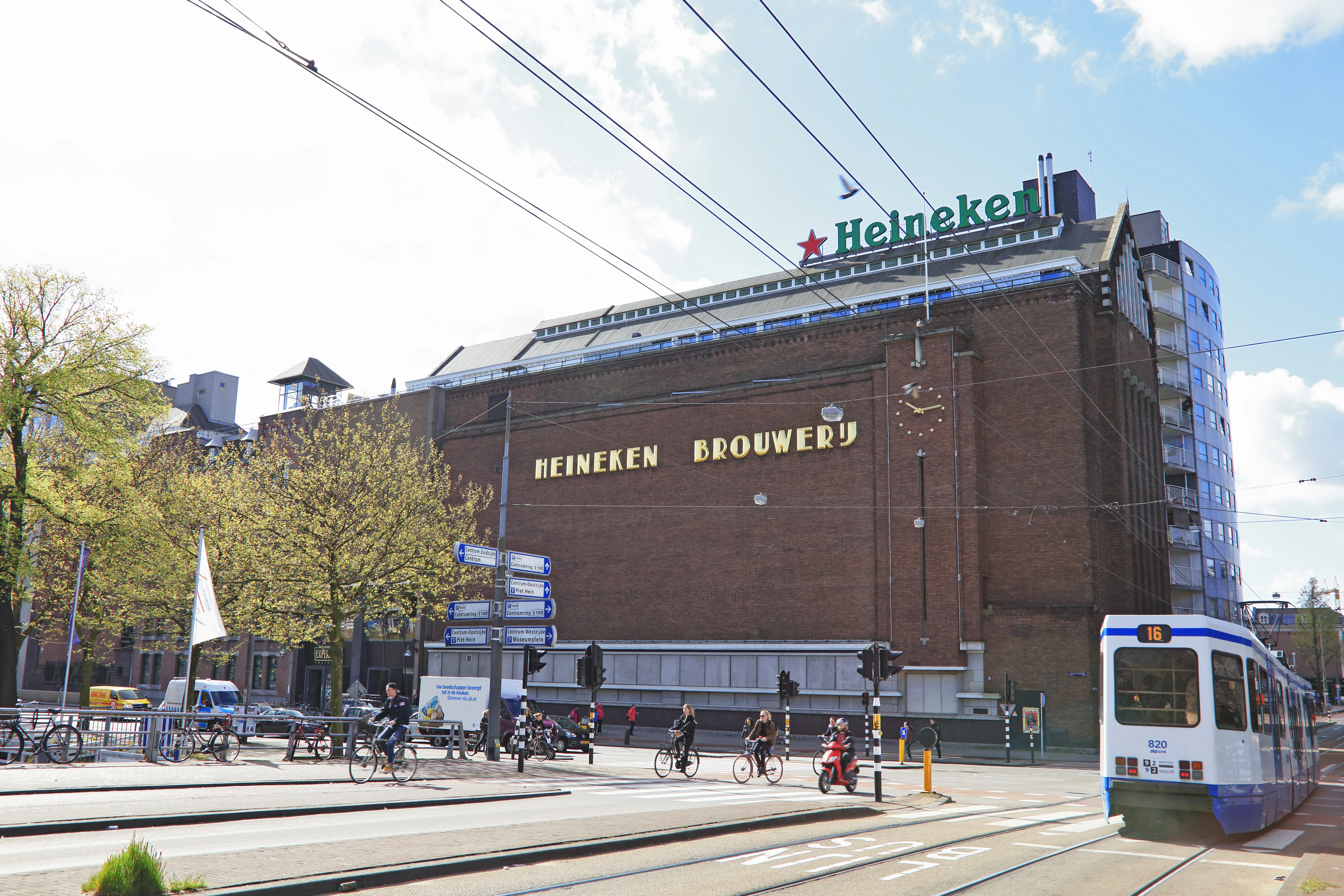 Exterior image of the Heineken Brewery in Amsterdam.