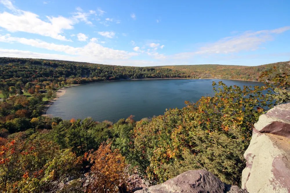 Fall colors at Devil's Lake State Park in Baraboo, Wisconsin.
