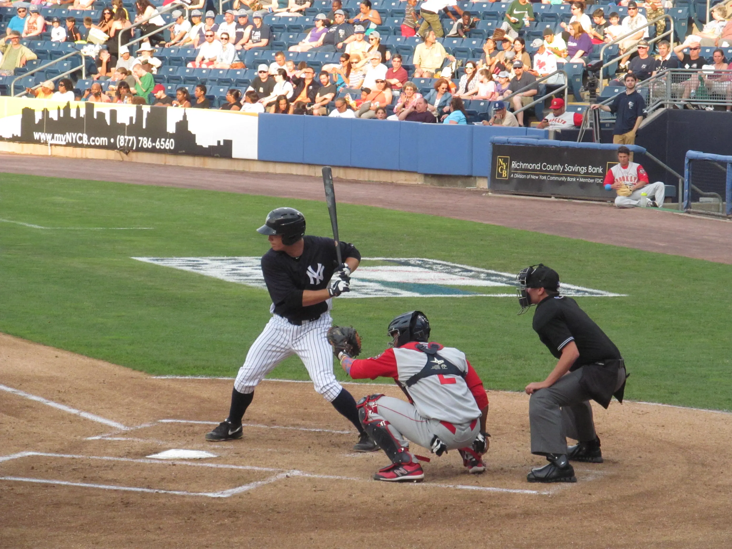 Shot of the Brooklyn Cyclones playing on-field