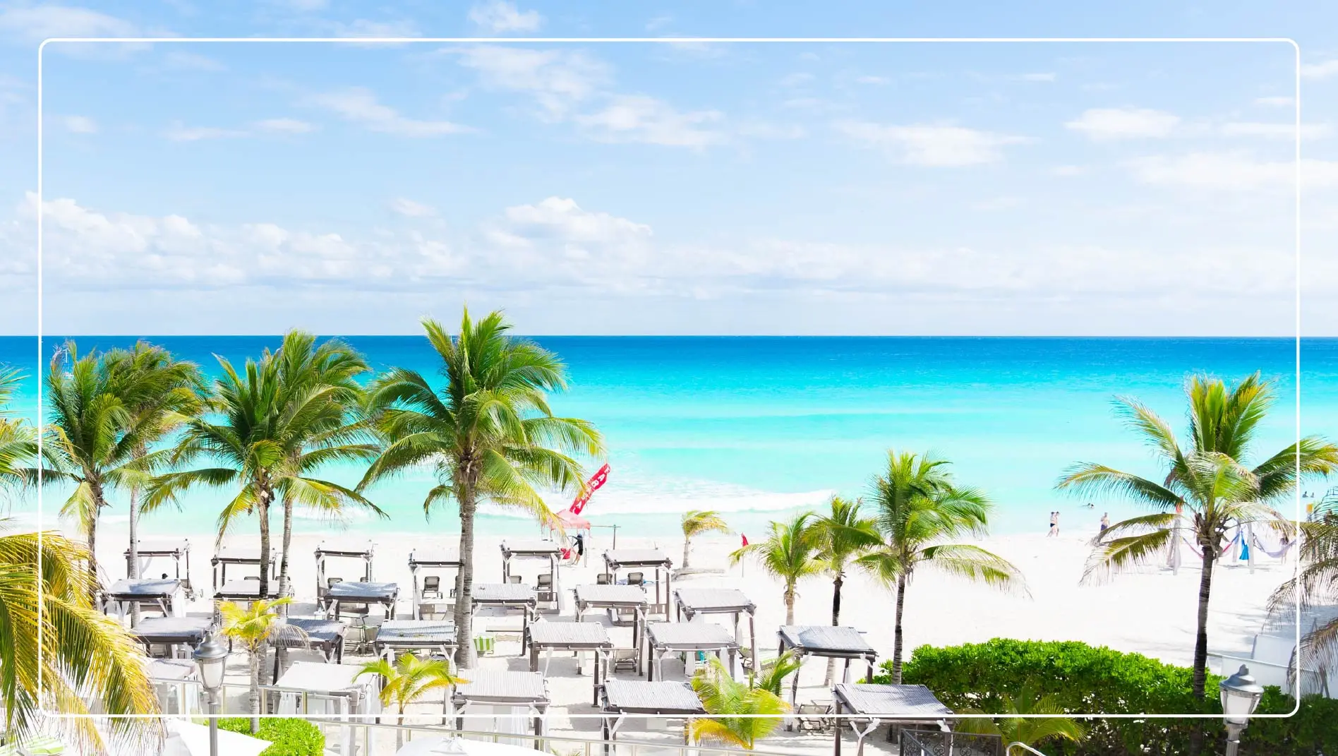 The view of the beach at the Hyatt Zilara Cancun.