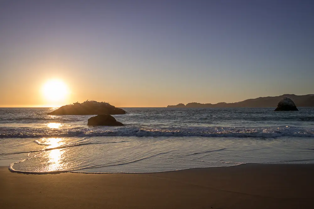 Sunset, Beach, Ocean, Waves
