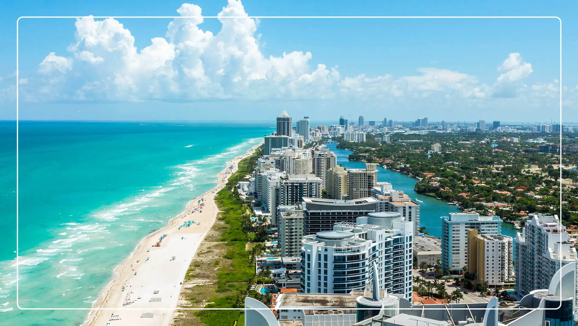 An aerial view of Miami’s South Beach.