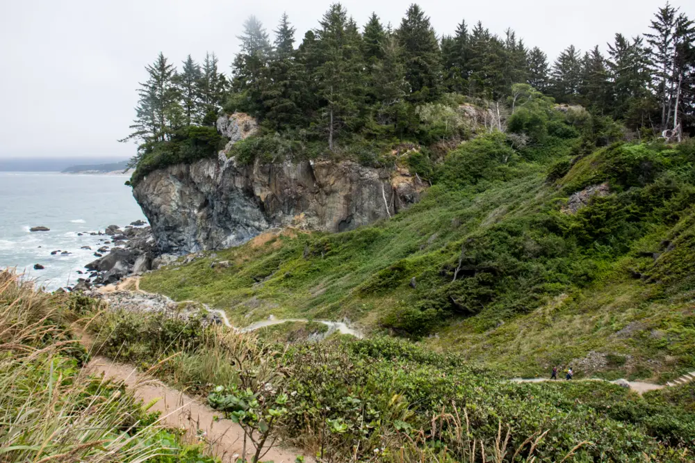 Rocky coastline in Patrick's Point State Park in Trinidad, California.