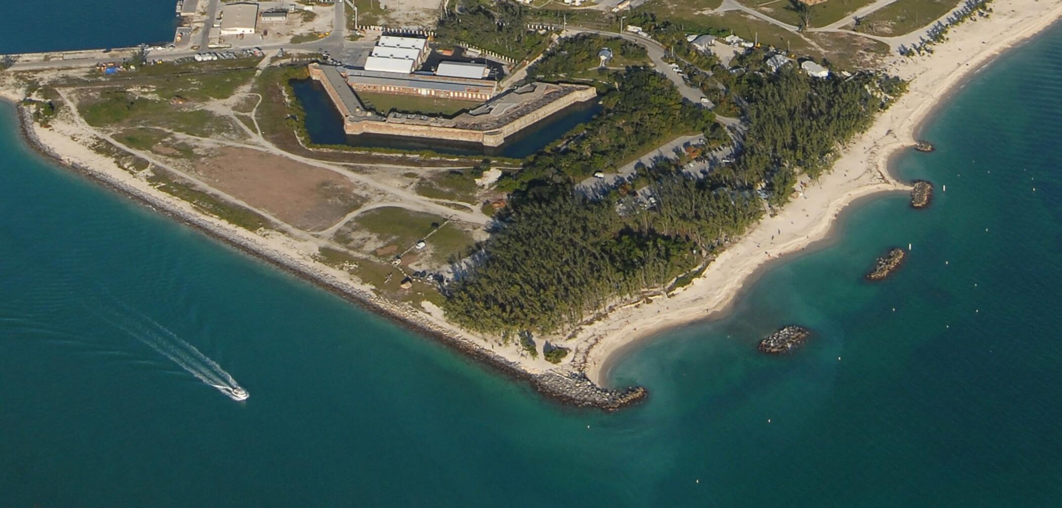 An aerial view of Zachary Taylor State Park