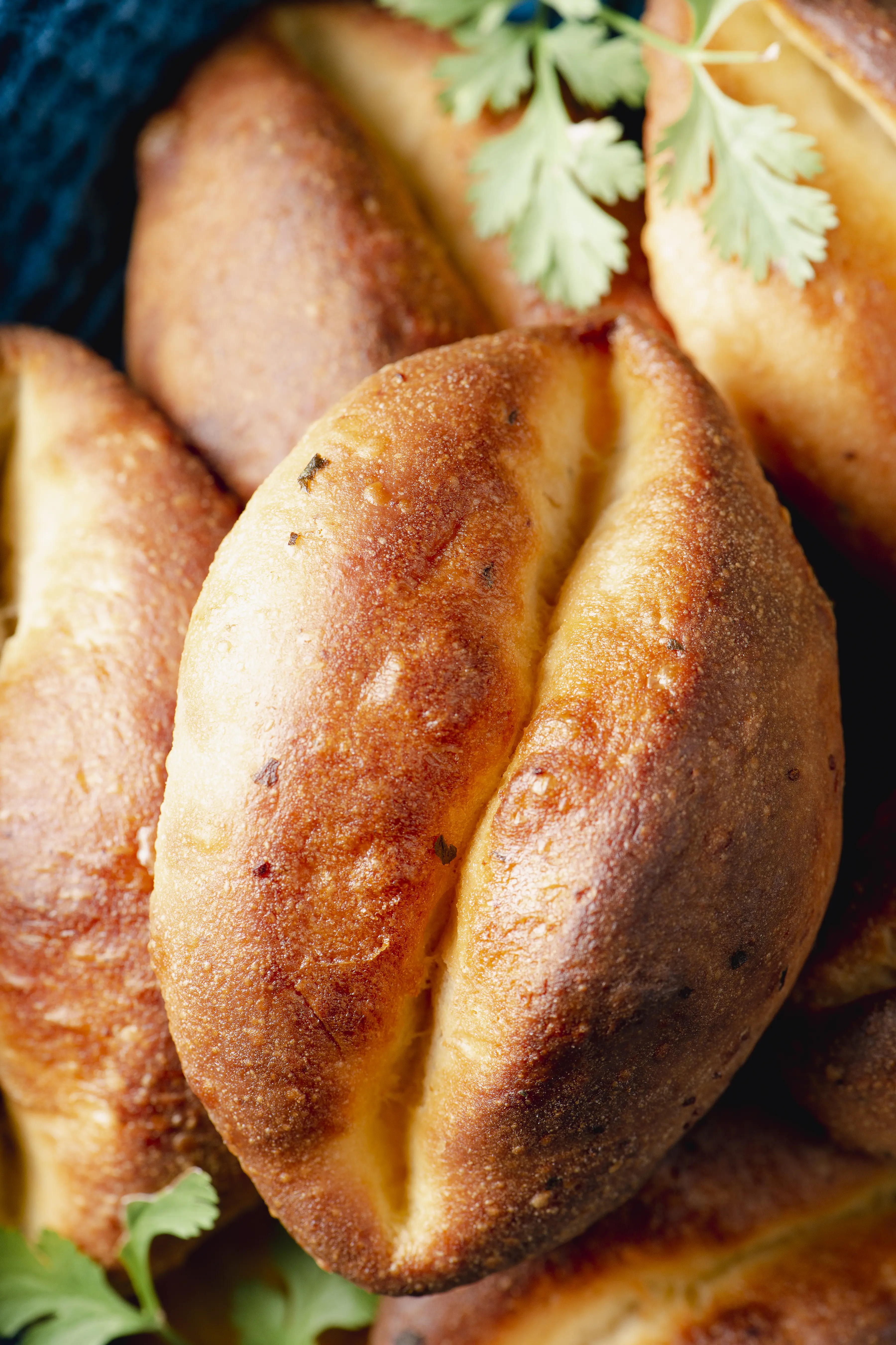 Image of Parker House Rolls with Garlic Butter.