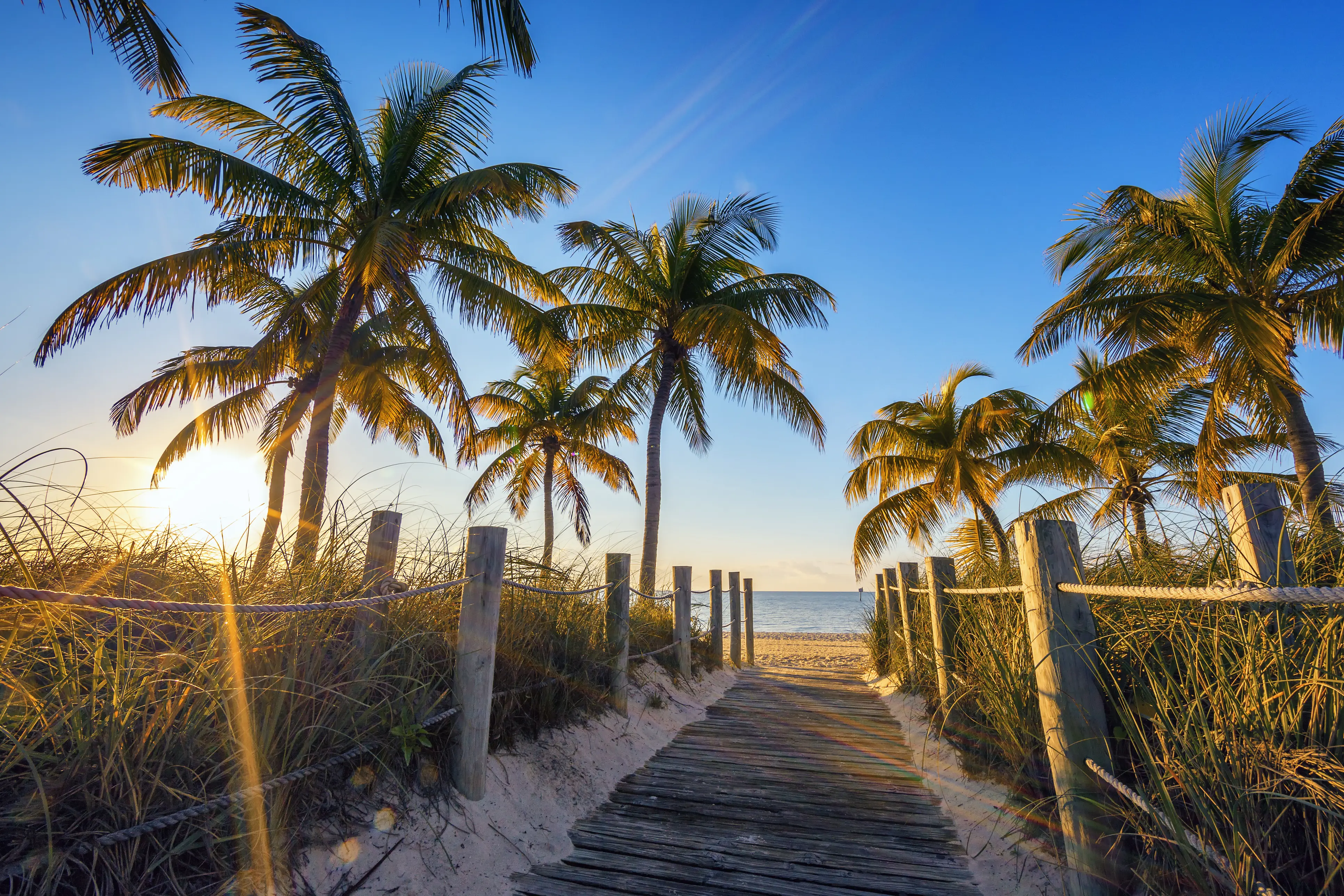 Entrance to the beach in Key West Florida
