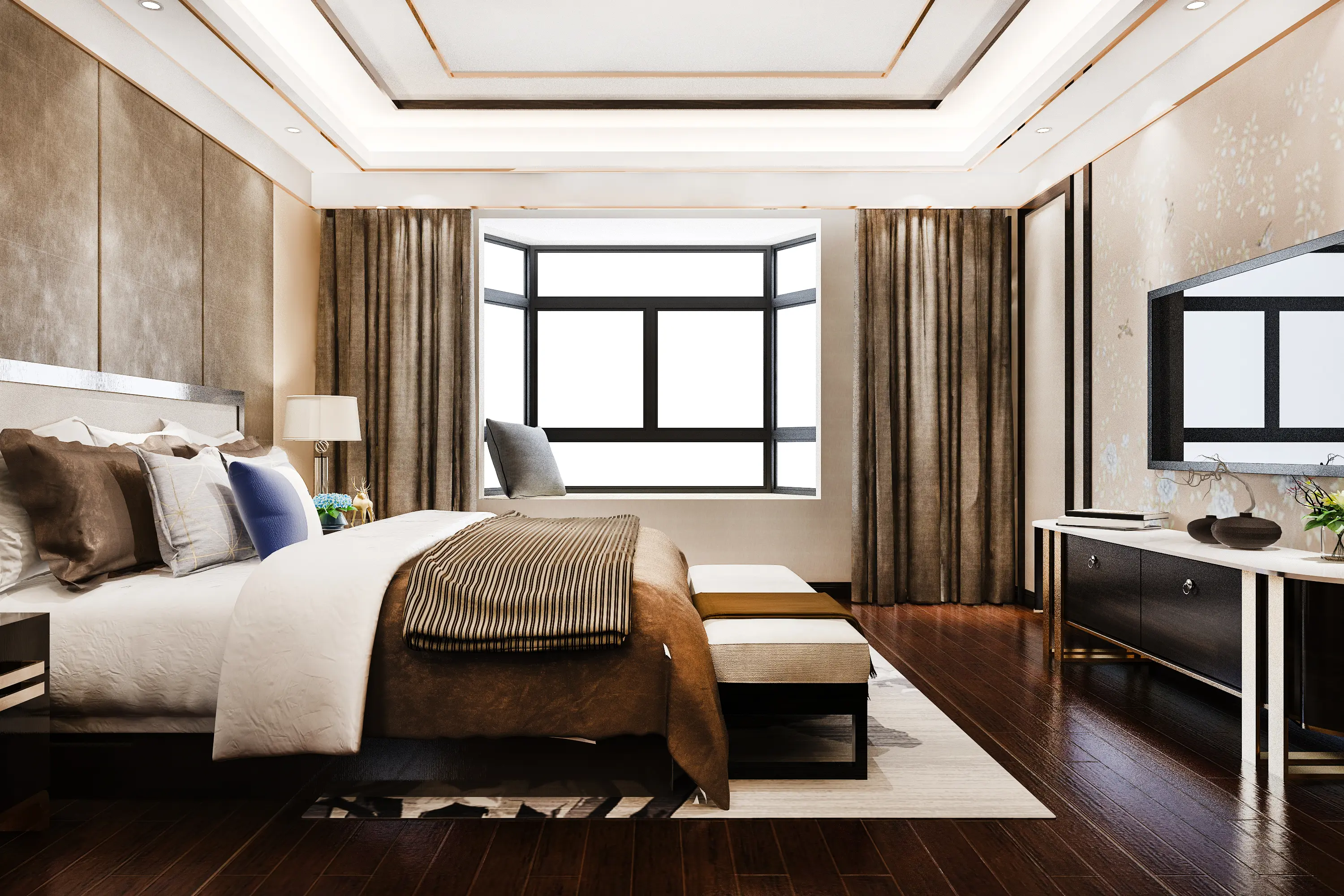Modern luxury hotel suite