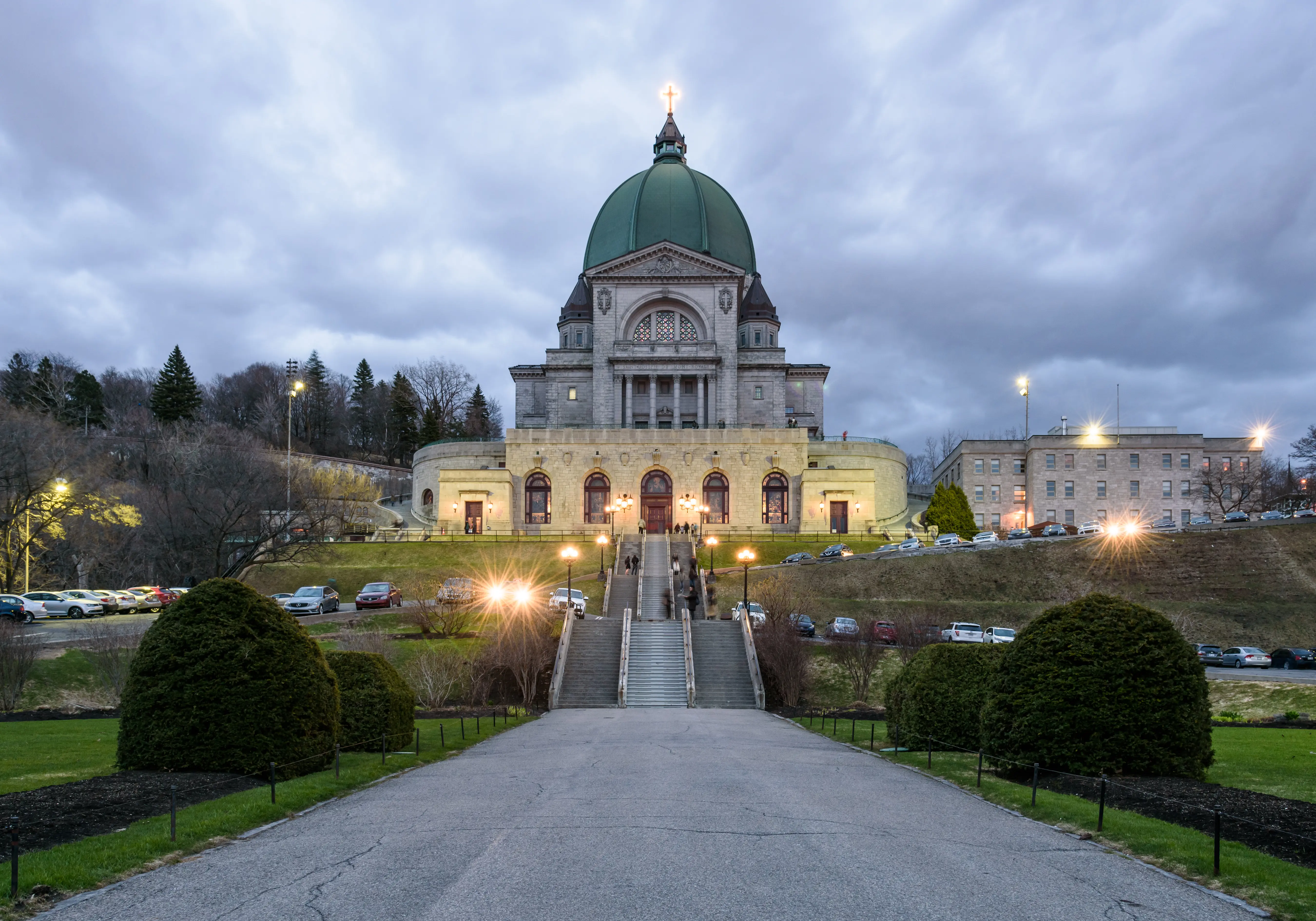 Exterior image of Saint Joseph's Oratory of Mount Royal basilica, in Montreal, Quebec, Canada.