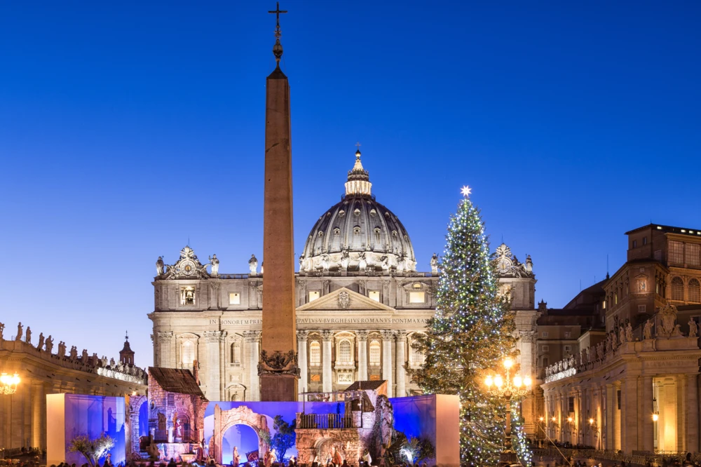 Christmas tree in St. Peter‚Äôs Square, Vatican City, Italy