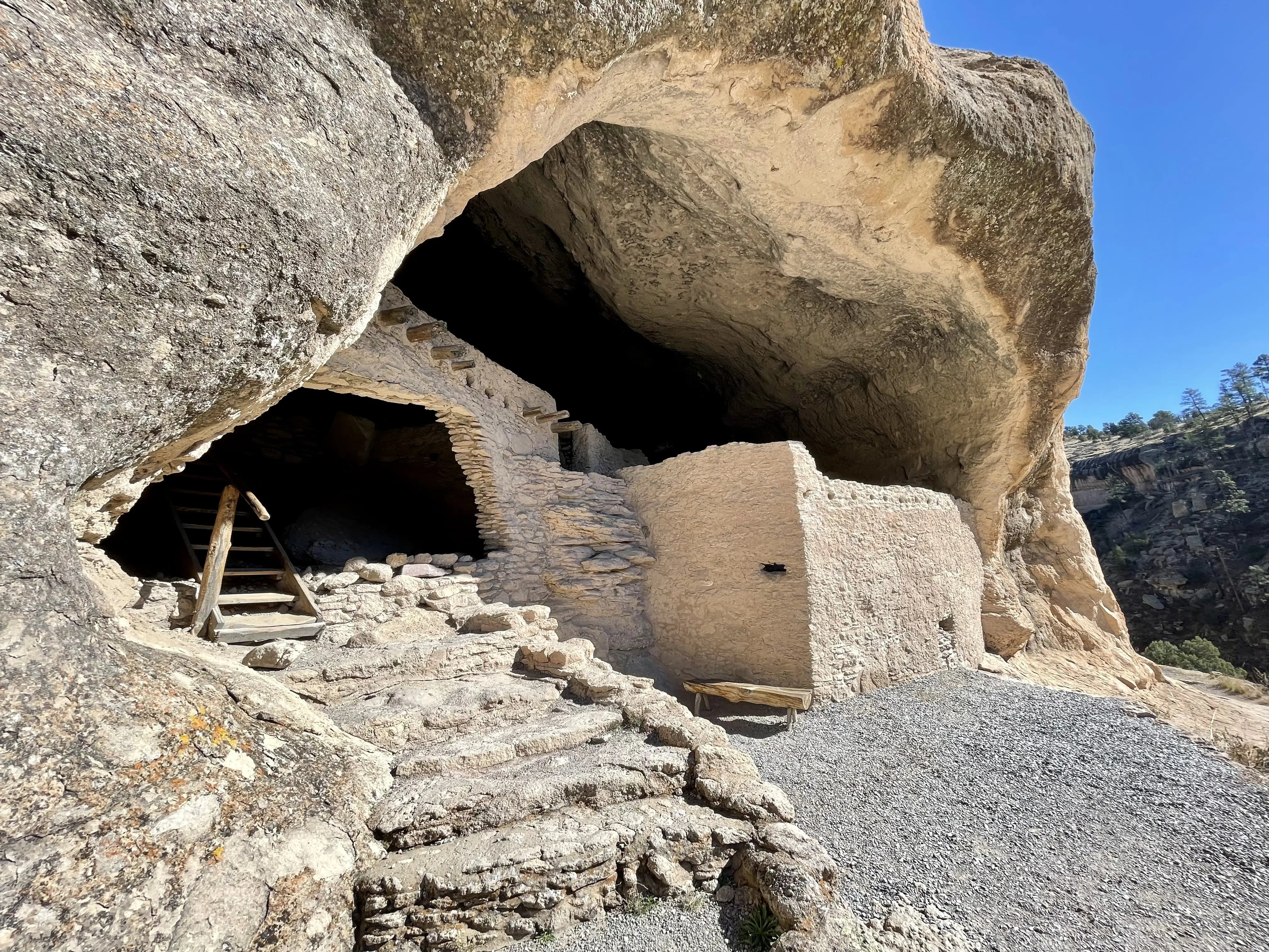 Outdoor image of the Gila Cliff Dwellings National Monument.