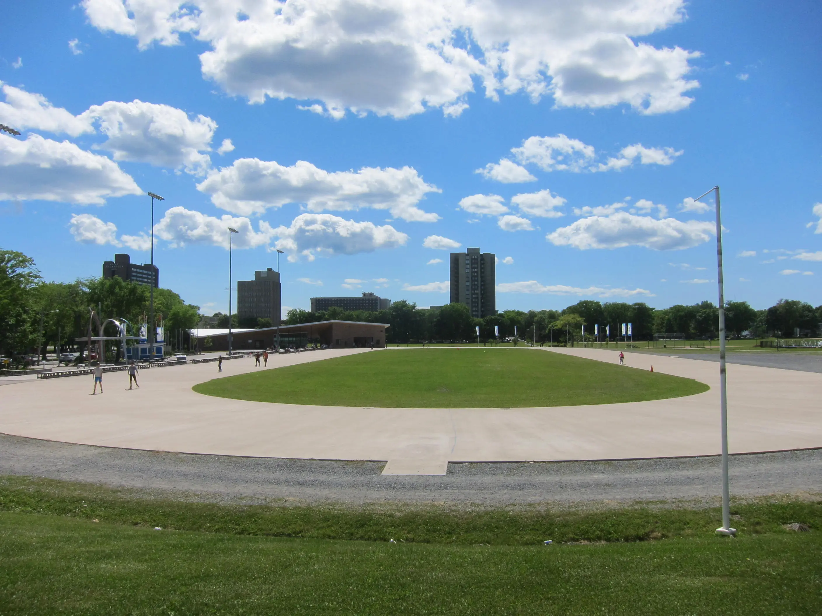 An outdoor image of the Halifax Oval skating rink.