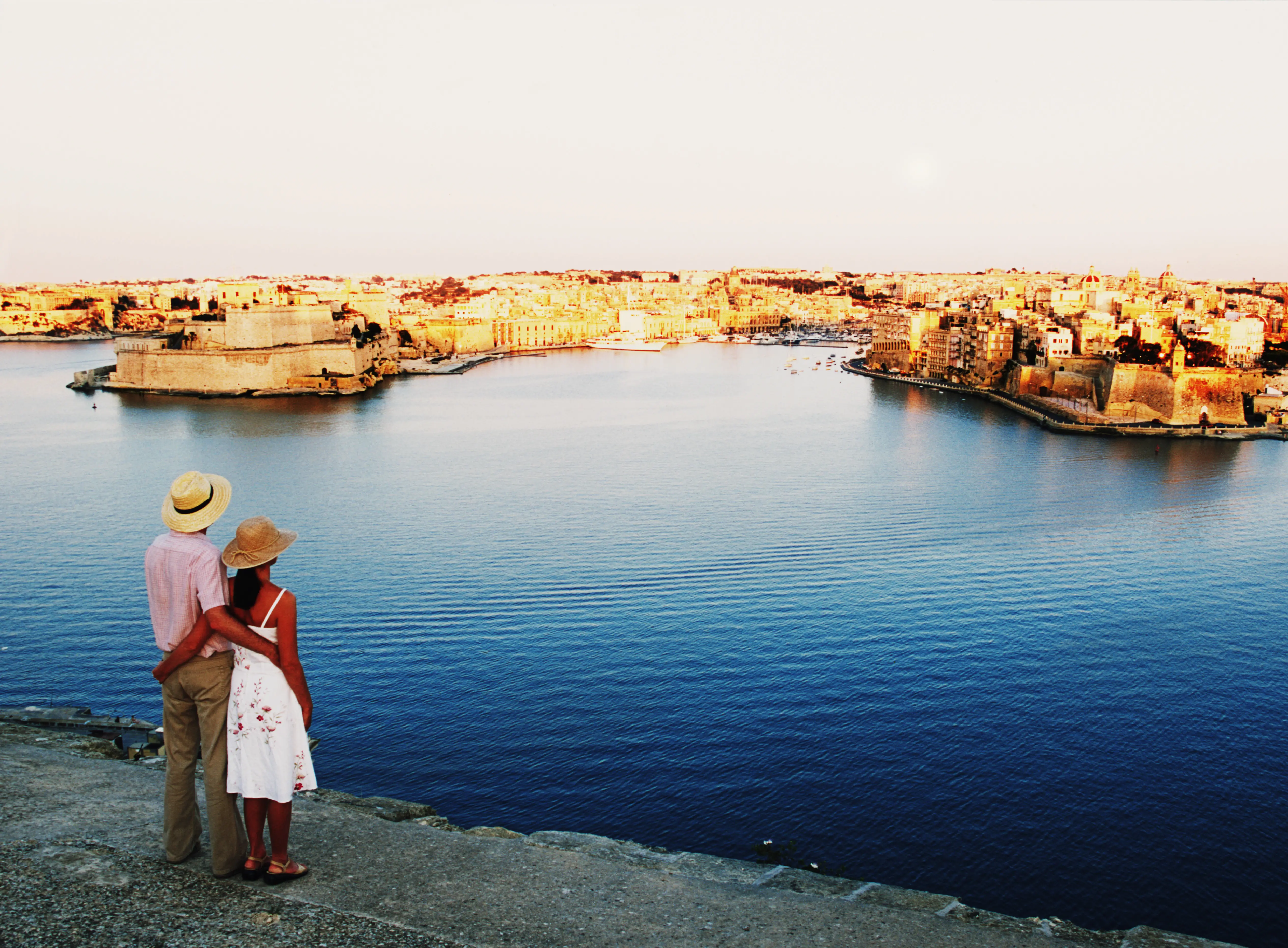 Outdoor image of a couple enjoying the views of Malta.