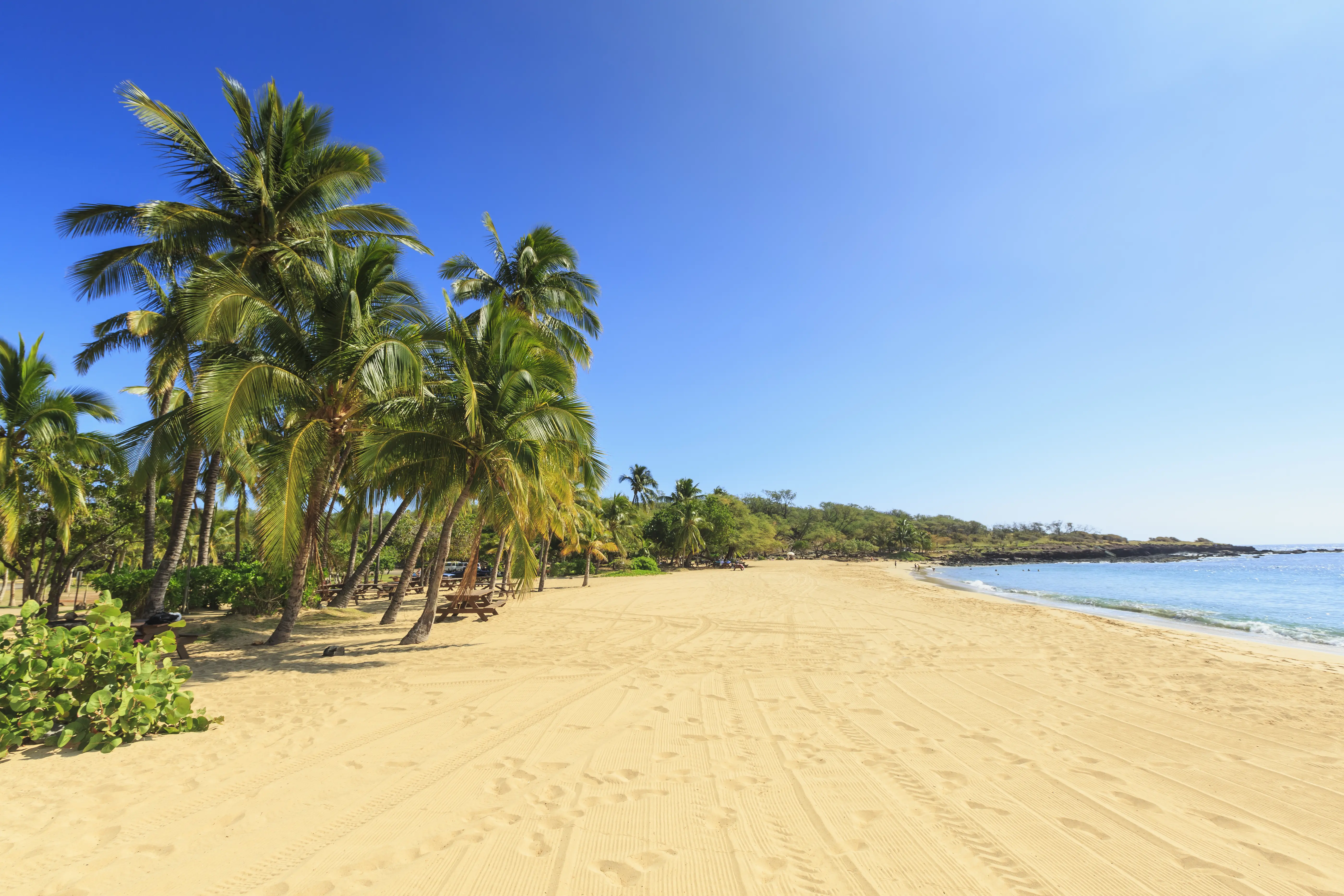 Image of Hulopoe Beach, located on Lanai’s southern coast.