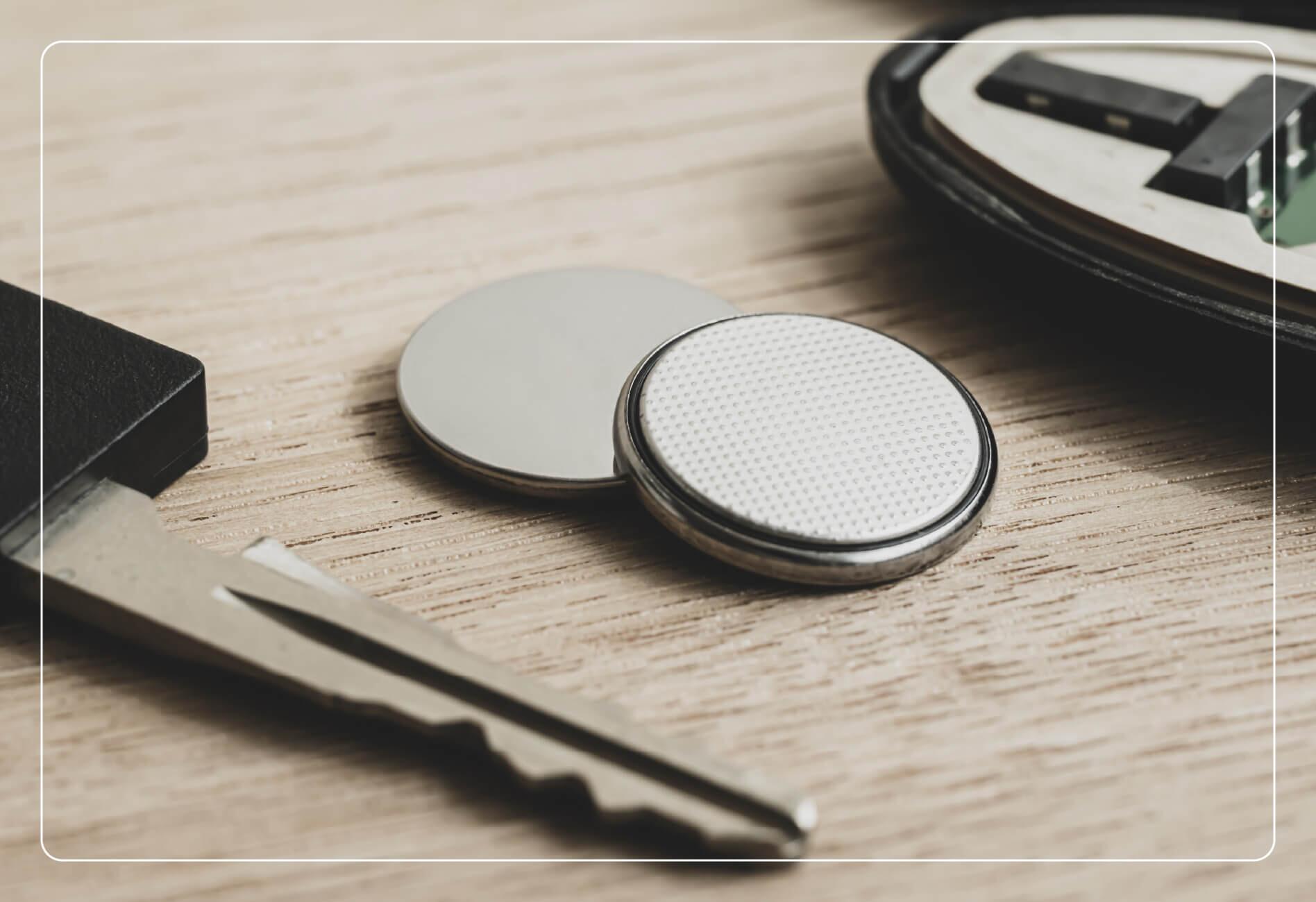 Keyfob on the table.