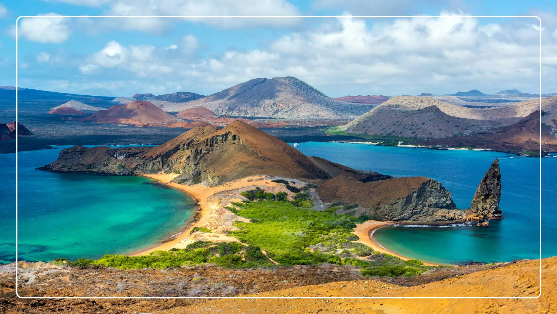 Arial view of the Galapagos Island