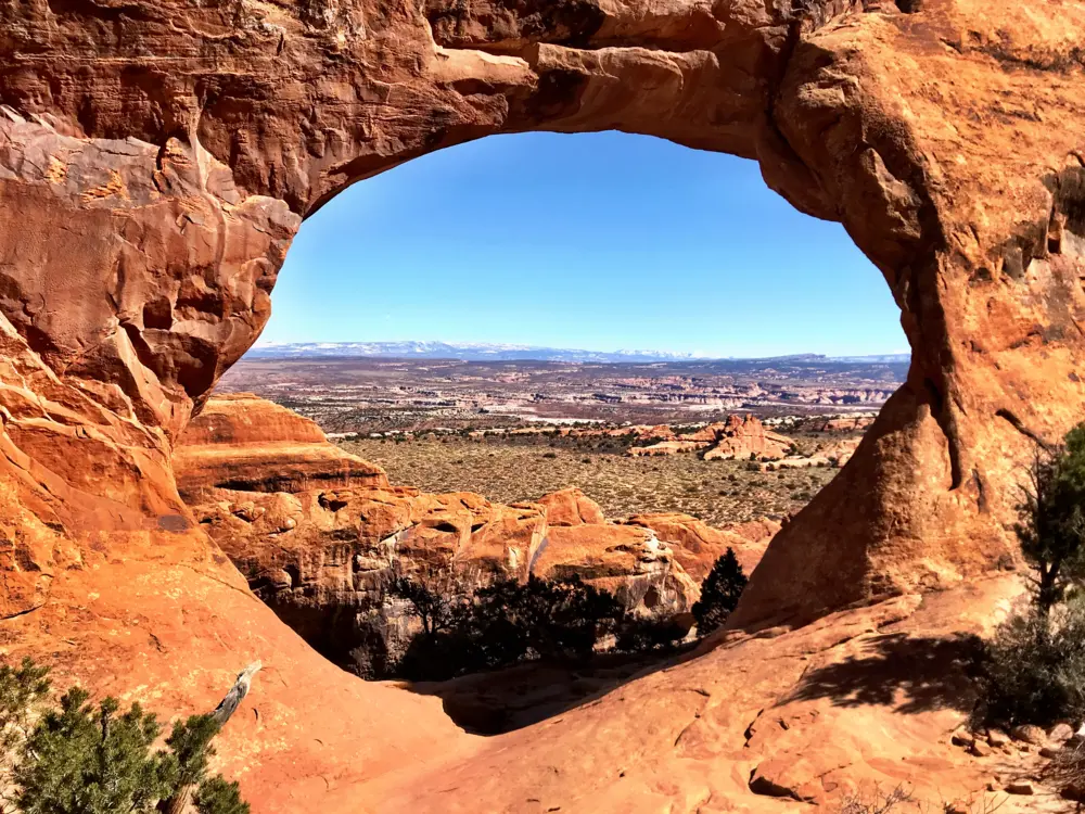 Rock formations in Arches National Park, north of Moab in Utah