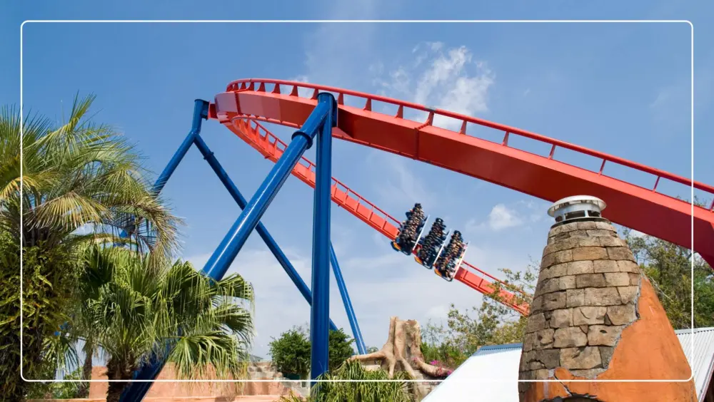 A theme park ride in Orlando.