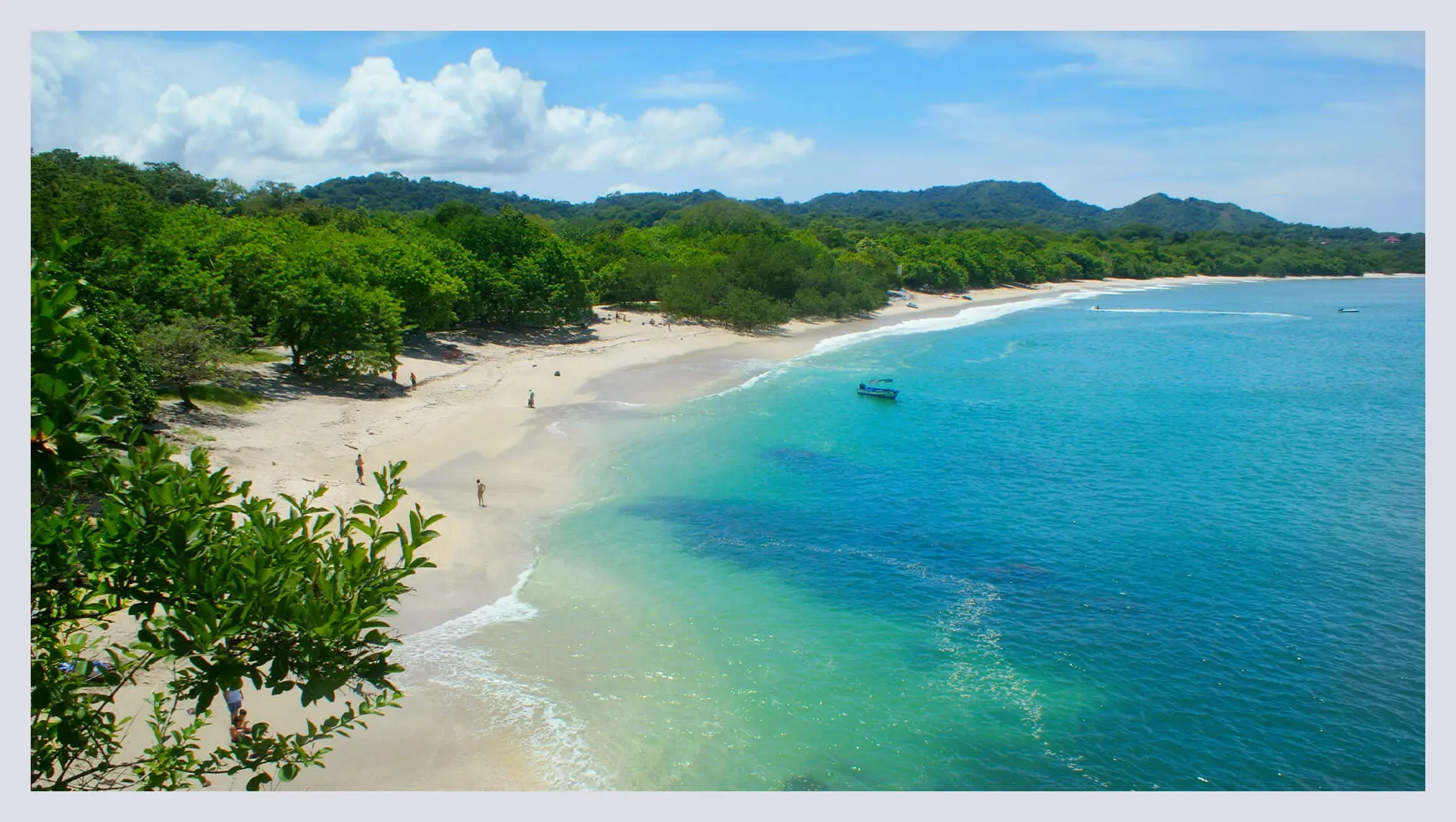 Aerial view of a beach in Costa Rica that makes a great babymoon destination